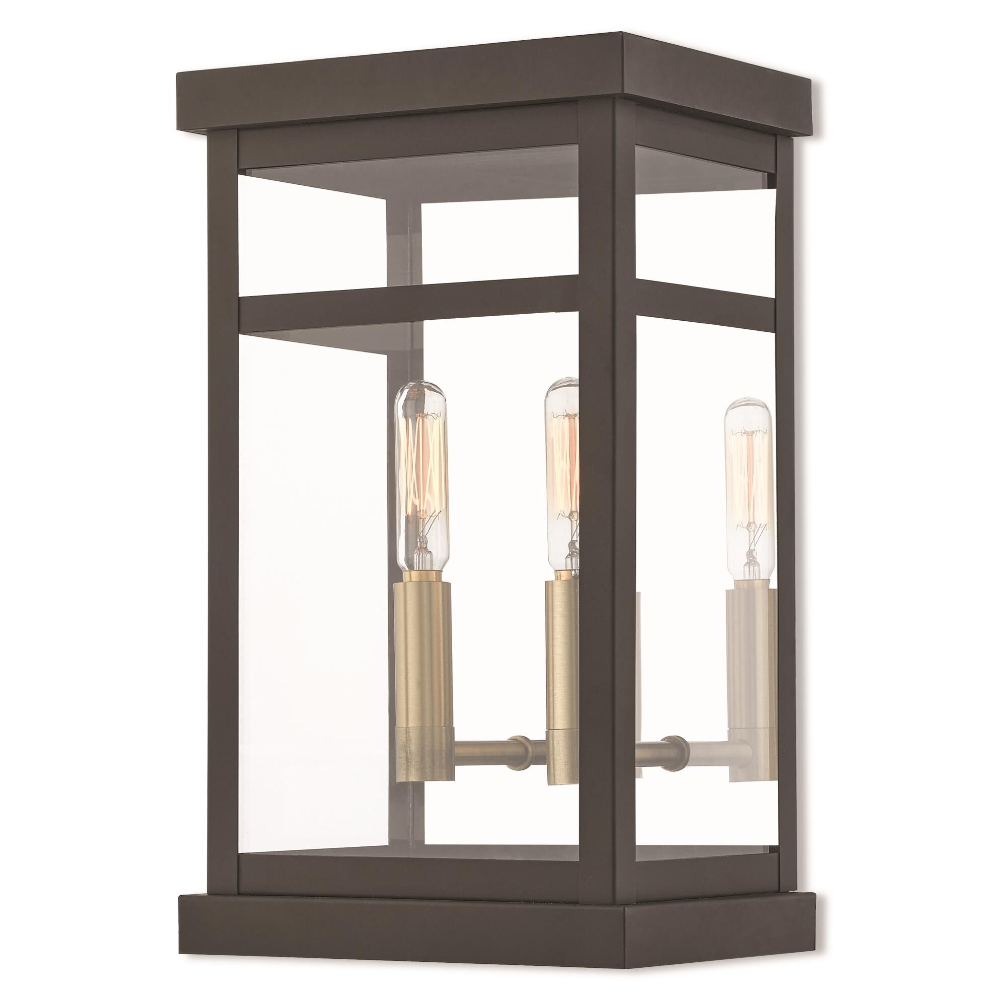 Hopewell 12 Inch Tall 2 Light Outdoor Wall Light by Livex Lighting