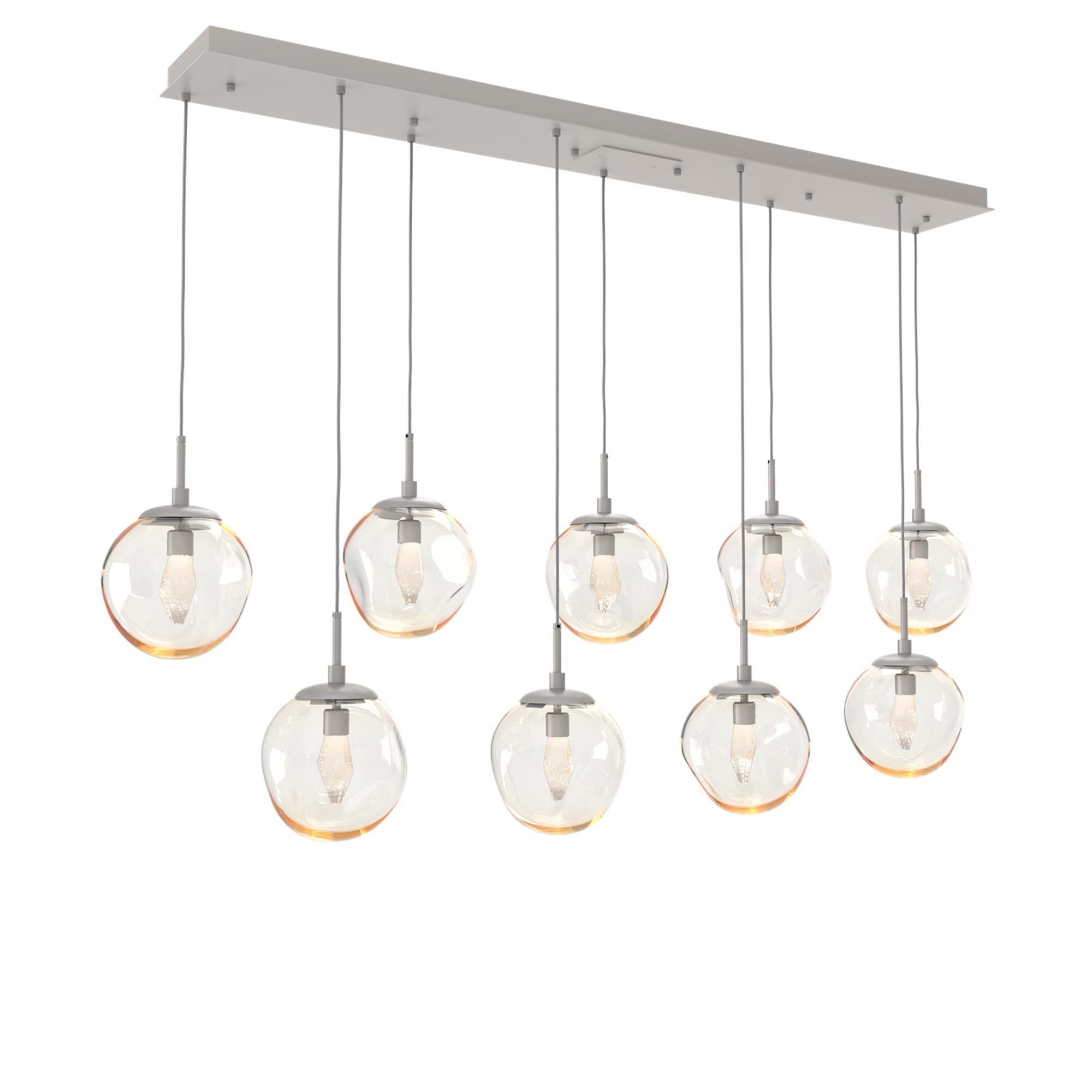 Shown in Metallic Beige Silver finish and Geo Inner Amber Outer glass