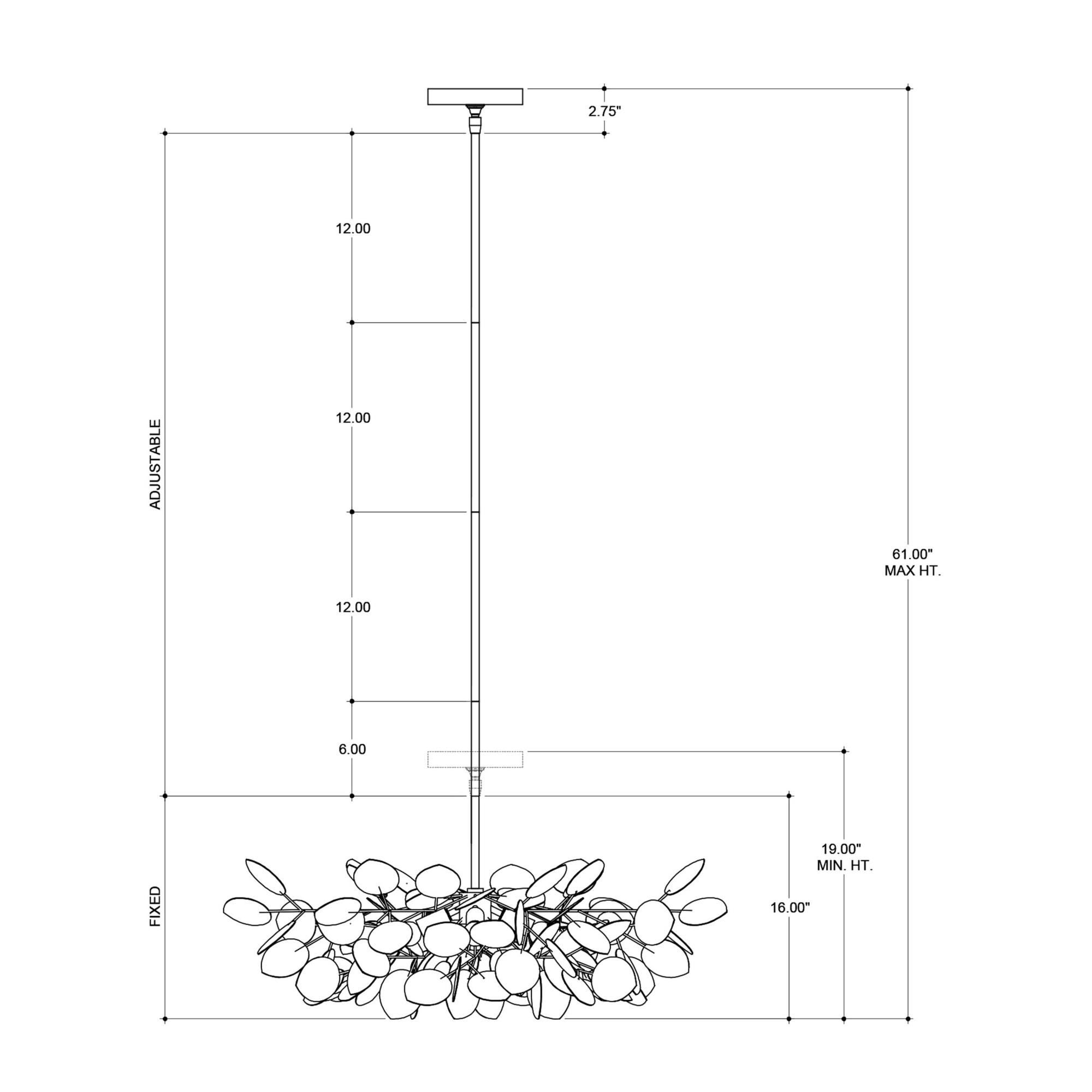 Lunaria 31 Inch Chandelier by Currey and Company