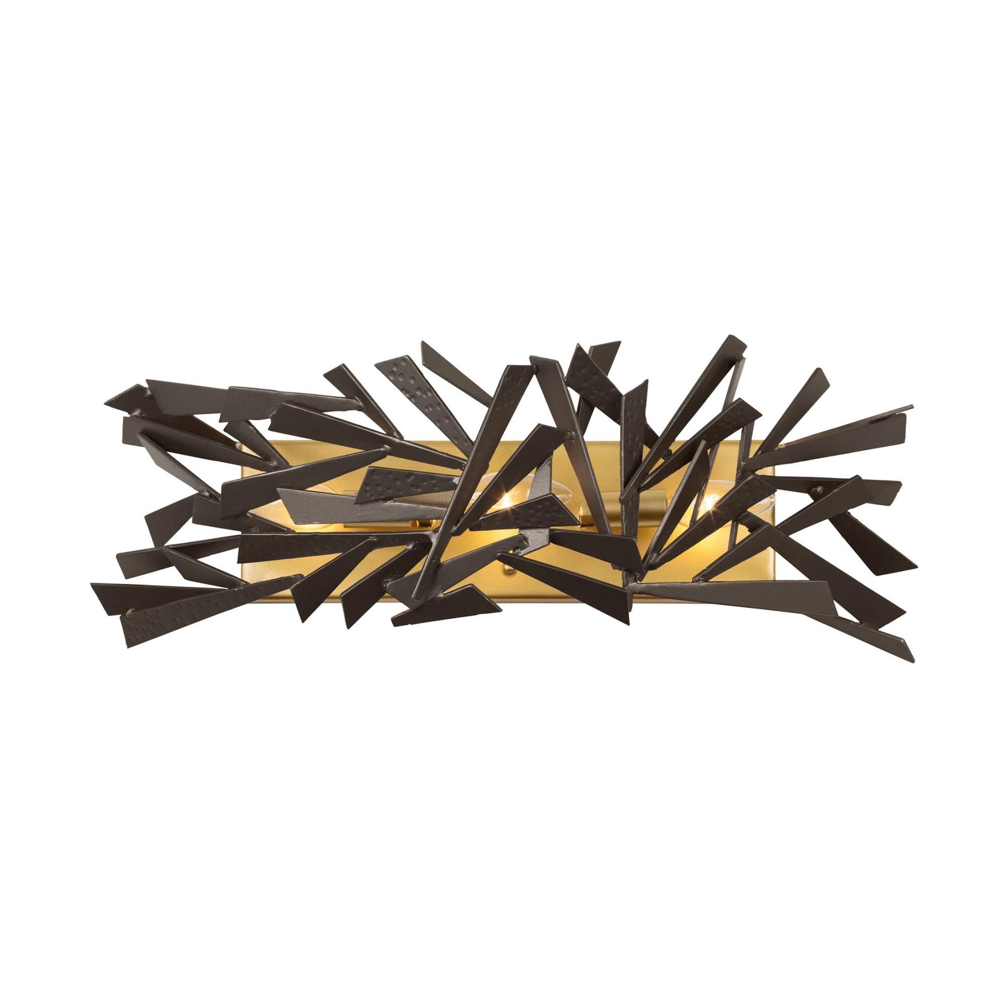 Shown in Antique Gold/Rustic Bronze finish