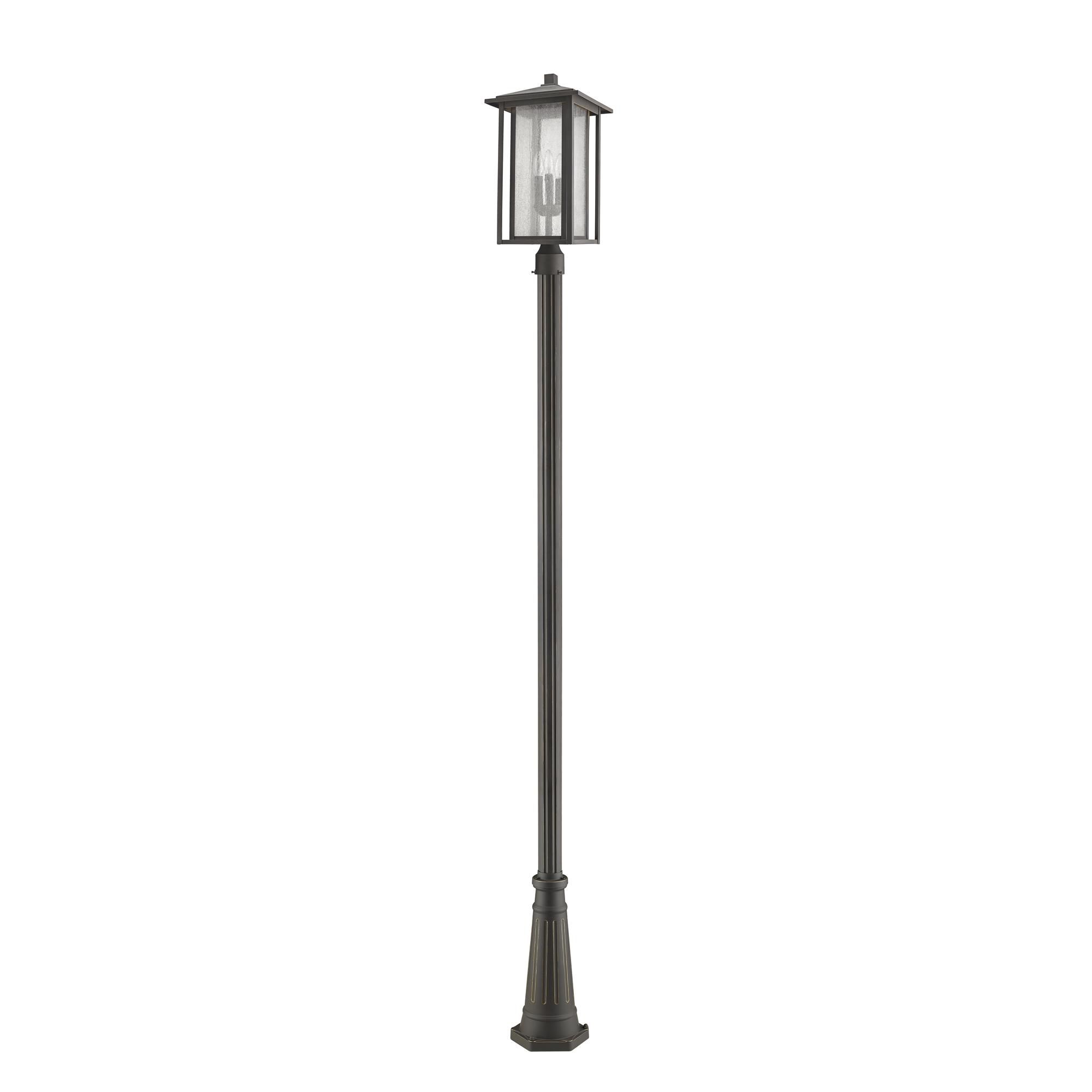 Shown in Oil Rubbed Bronze finish and Glass shade
