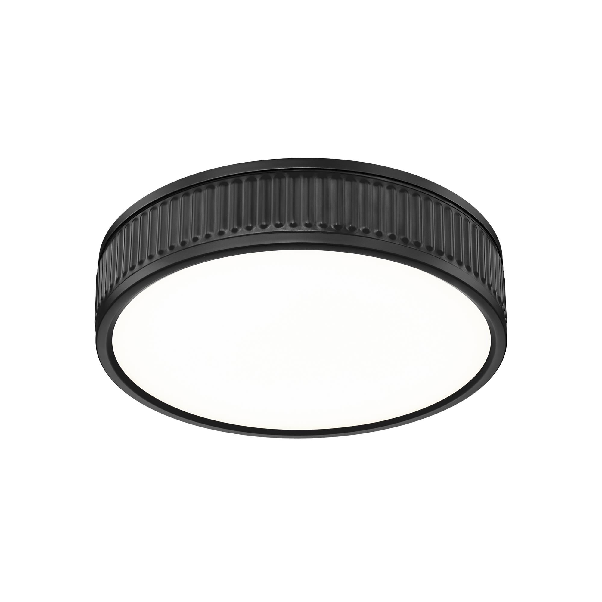Shown in Matte Black finish and Frosted glass and Frosted shade