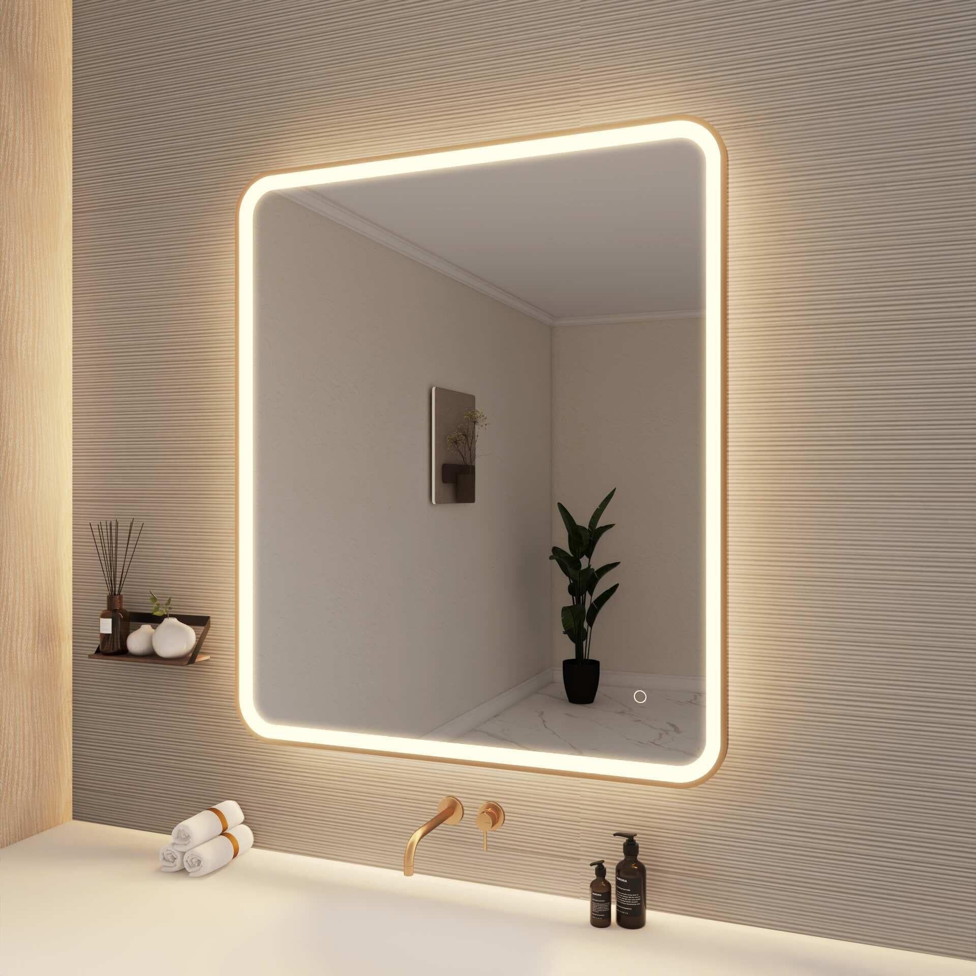 Harmoni 42 Inch Round LED Lighted Mirror by Elegant Decor