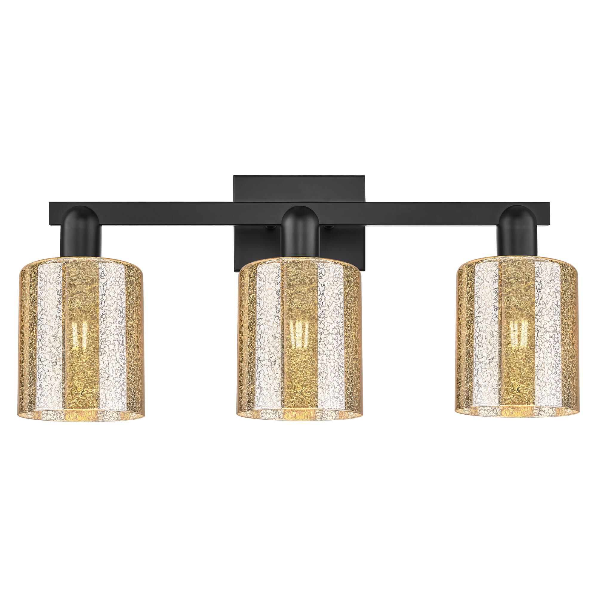 Shown in Matte Black finish and Mercury glass