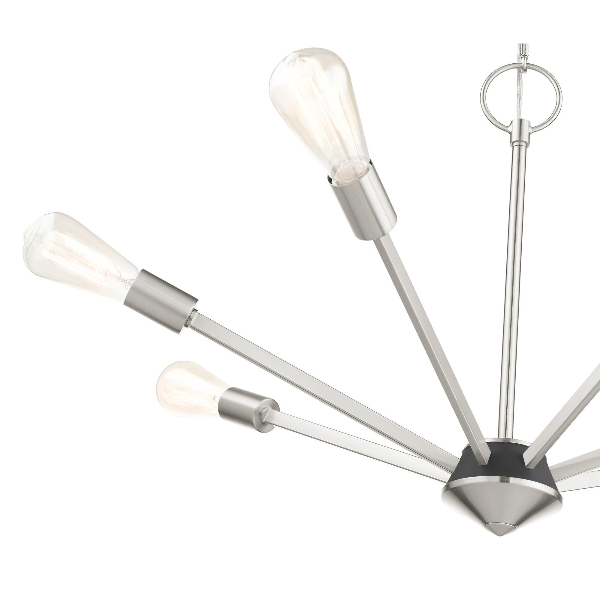 Shown in Brushed Nickel With Black Accents finish