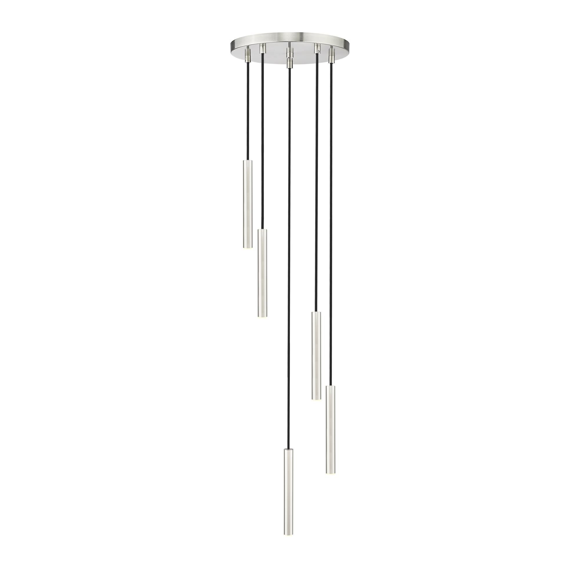 Shown in Brushed Nickel finish and Brushed Nickel glass and Brushed Nickel shade