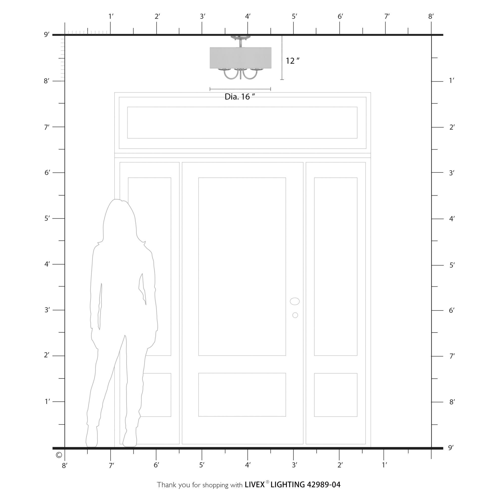 Shown in Black finish and Off-White Fabric Hardback with White Fabric Inside shade