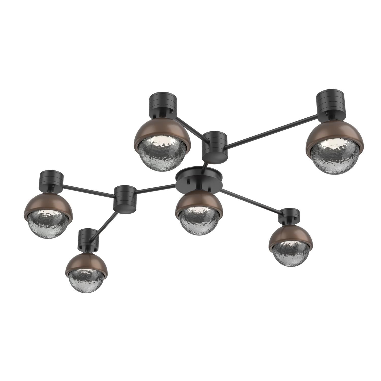 Shown in Matte Black finish and Smoke glass and Burnished Bronze accent