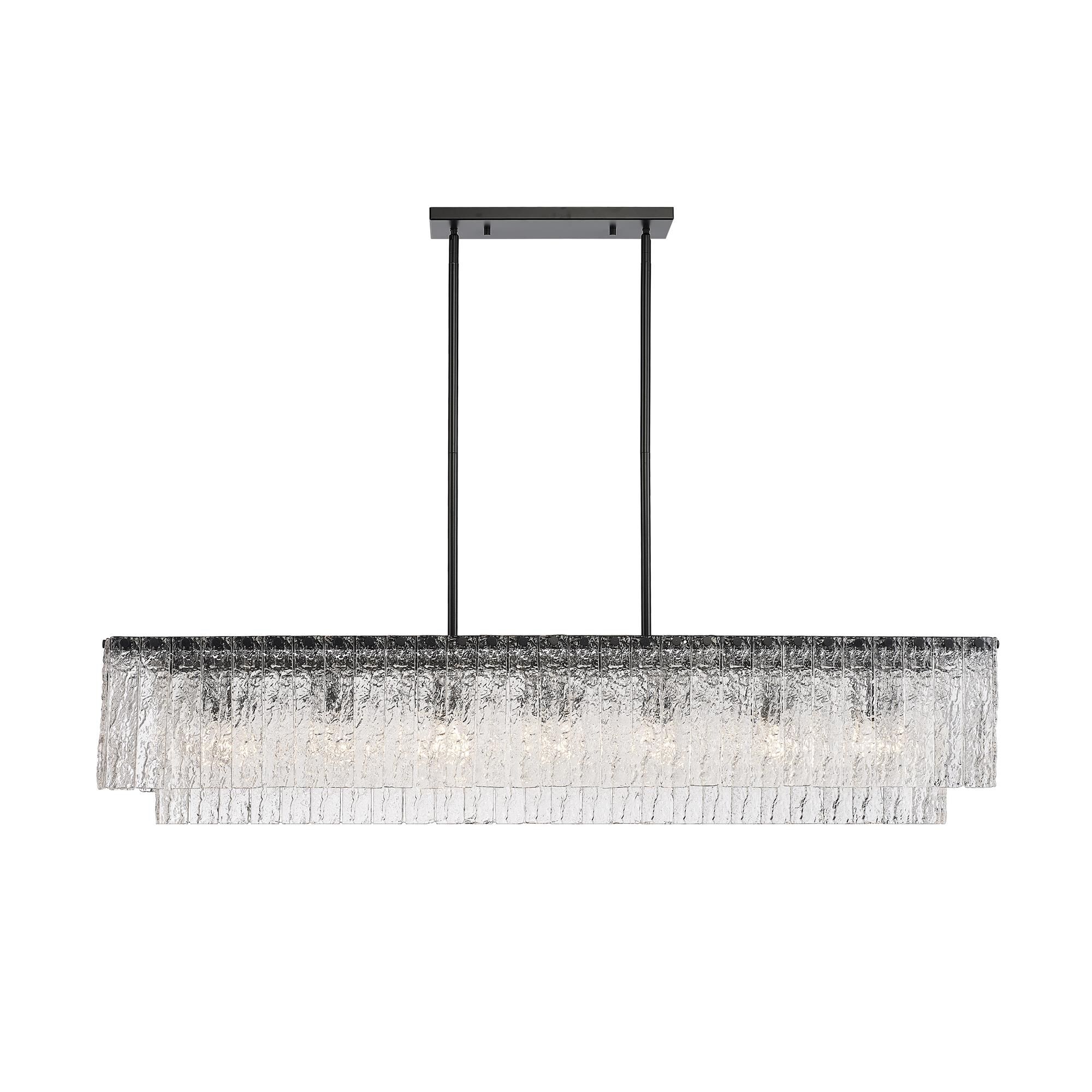 Shown in Matte Black finish and Clear glass