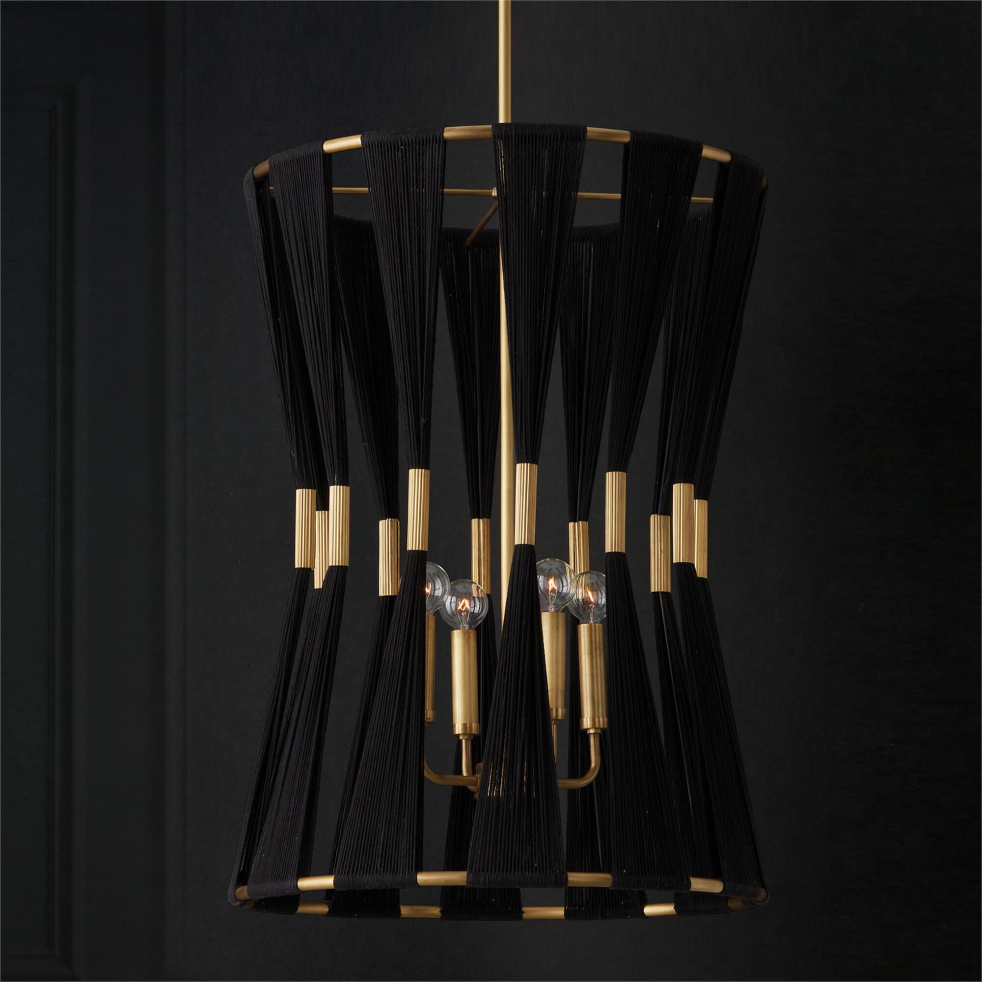 Shown in Black Rope And Patinaed Brass finish