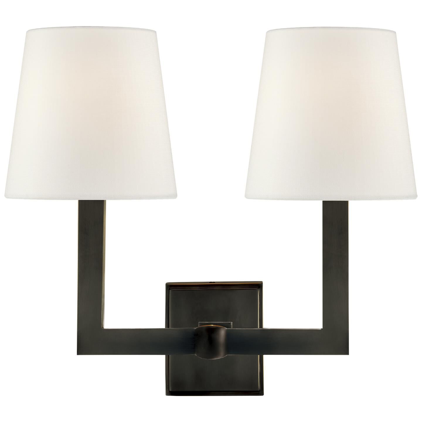 Shown in Bronze finish and Linen shade