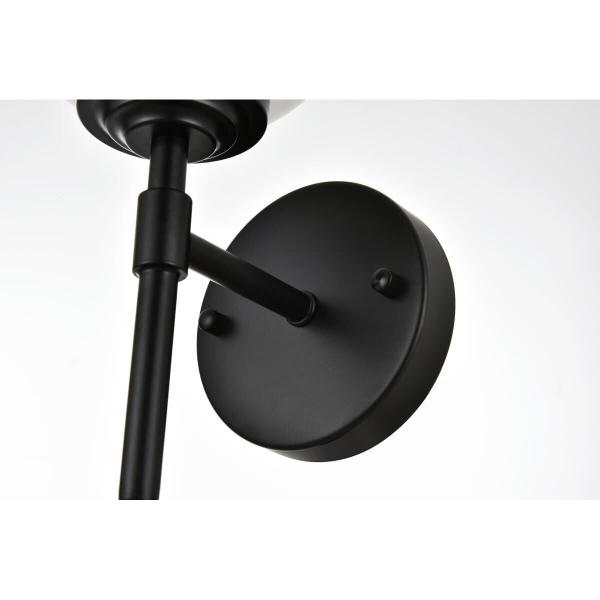 Shown in Black  finish and Frosted White glass