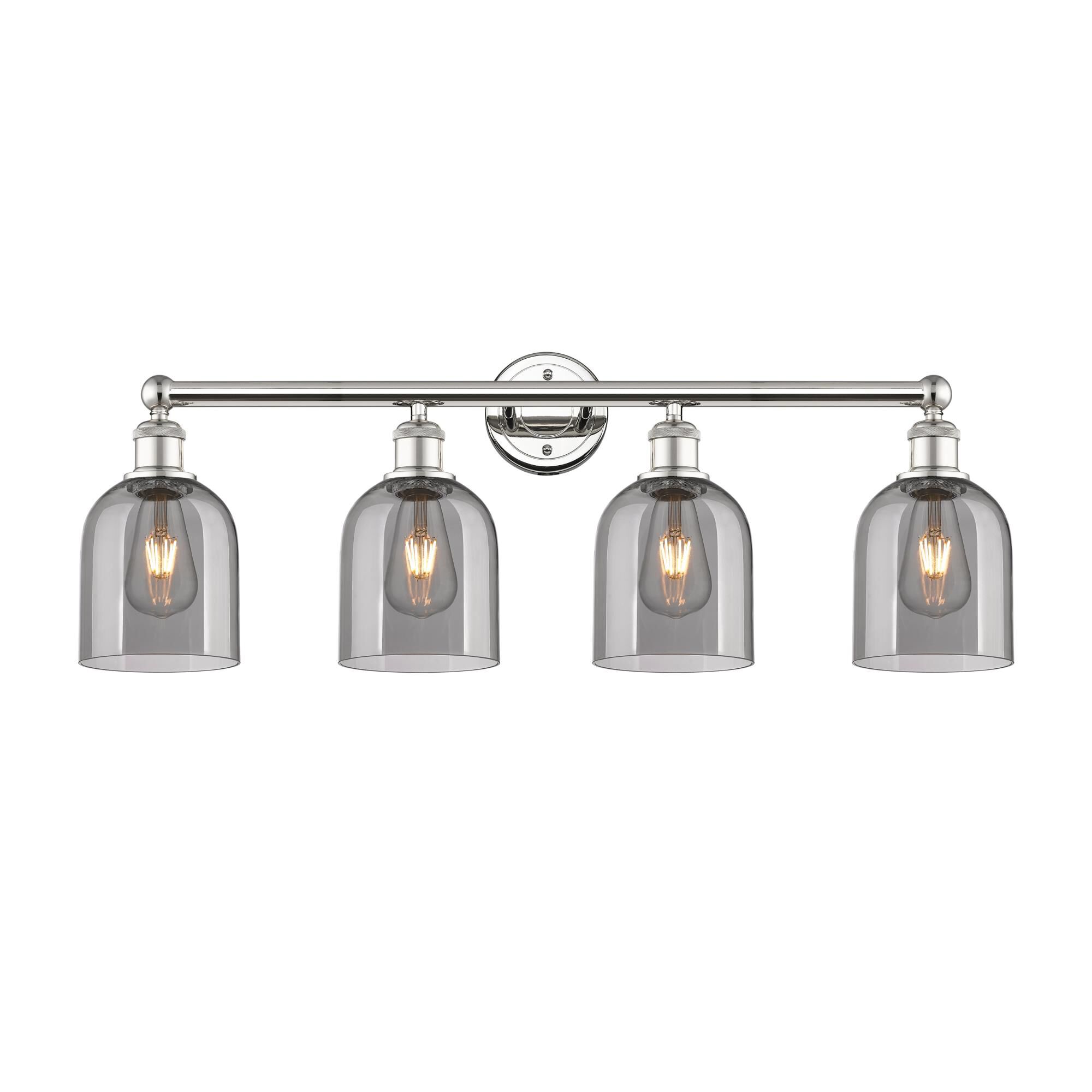 Shown in Polished Nickel finish and Light Smoke glass