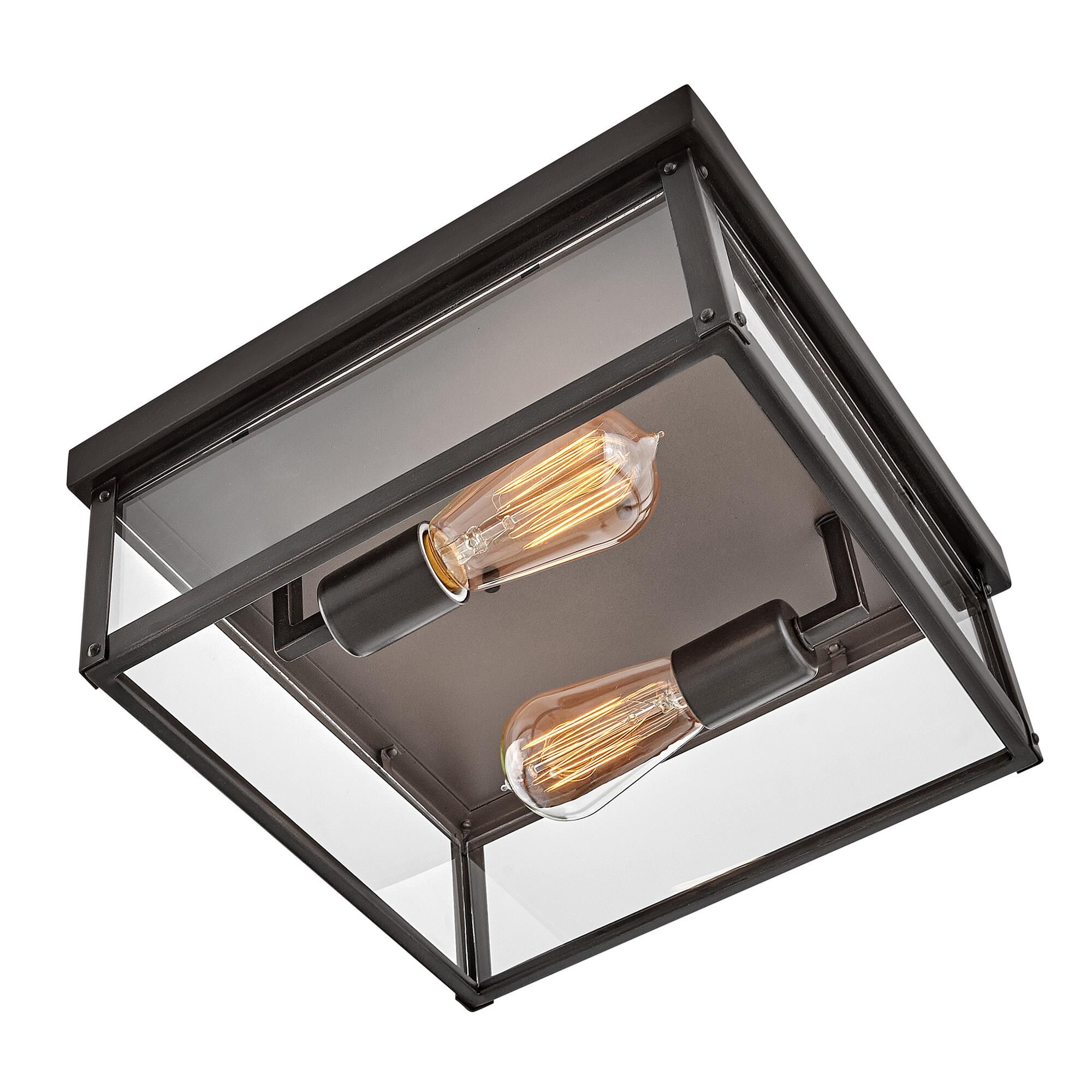 Beckham 12 Inch 2 Light Outdoor Flush Mount,