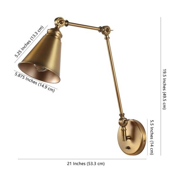 Shown in Brass Gold finish and Metal shade and Single Lamp accent