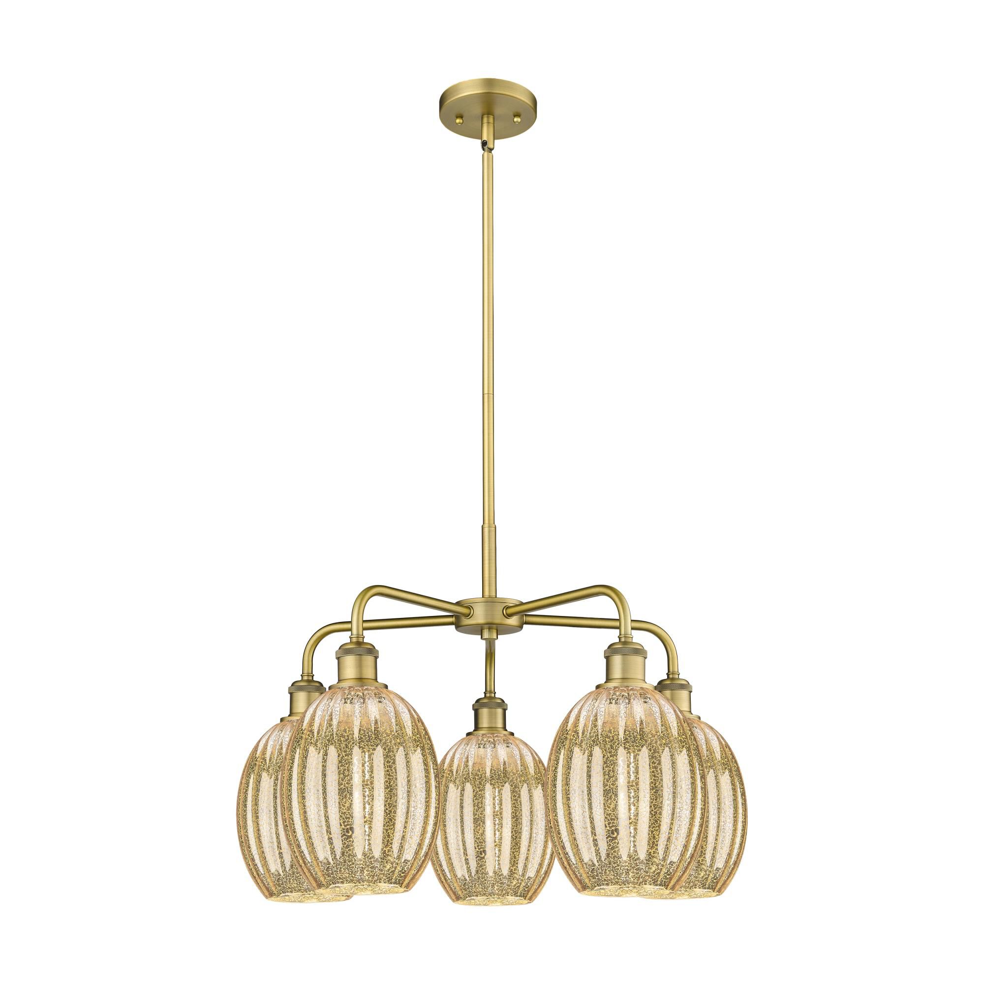 Shown in Brushed Brass finish and Mercury glass