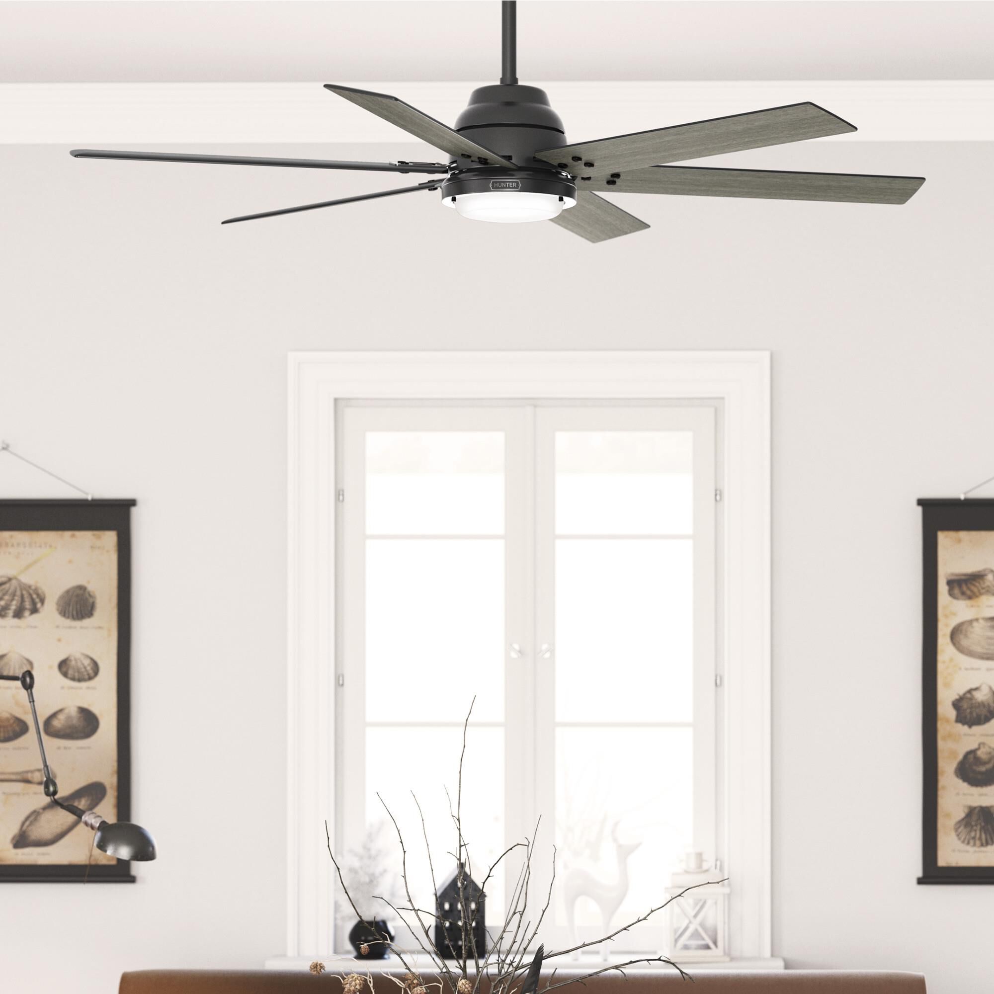 Gravity 60 Inch Ceiling Fan with Light Kit by Hunter Fan