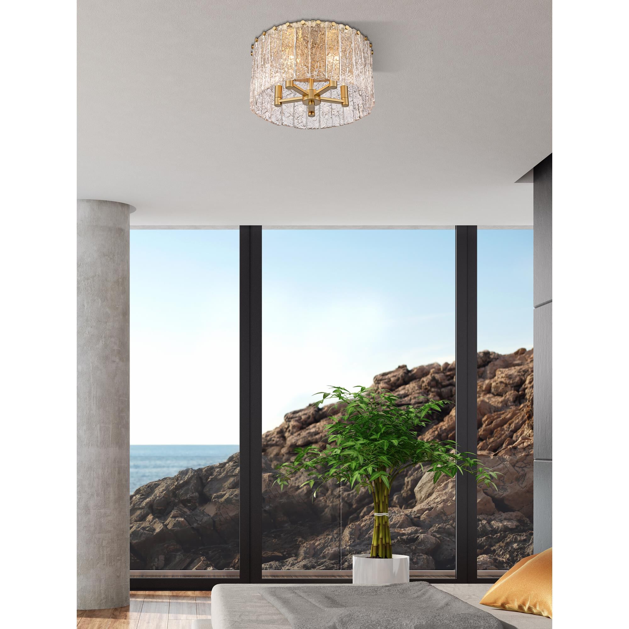 Glacier 16 Inch 5 Light Flush Mount by Z-Lite