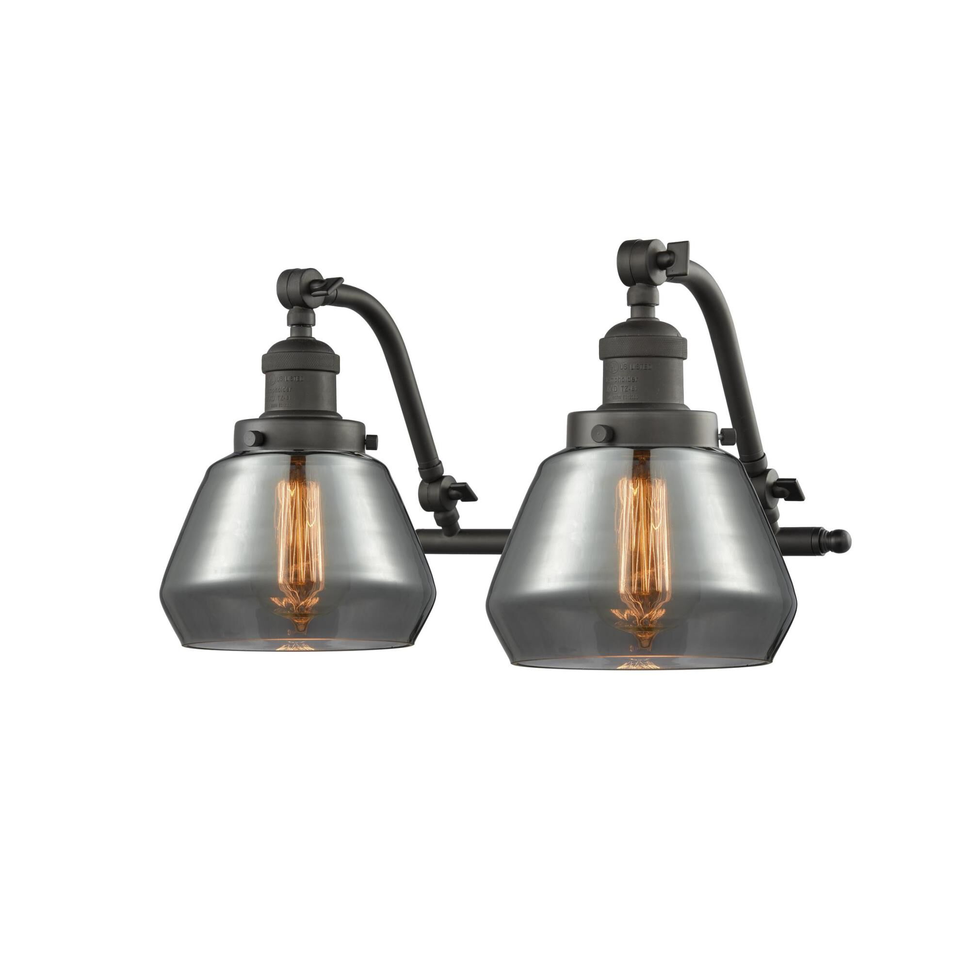 Shown in Oil Rubbed Bronze finish and Plated Smoked glass