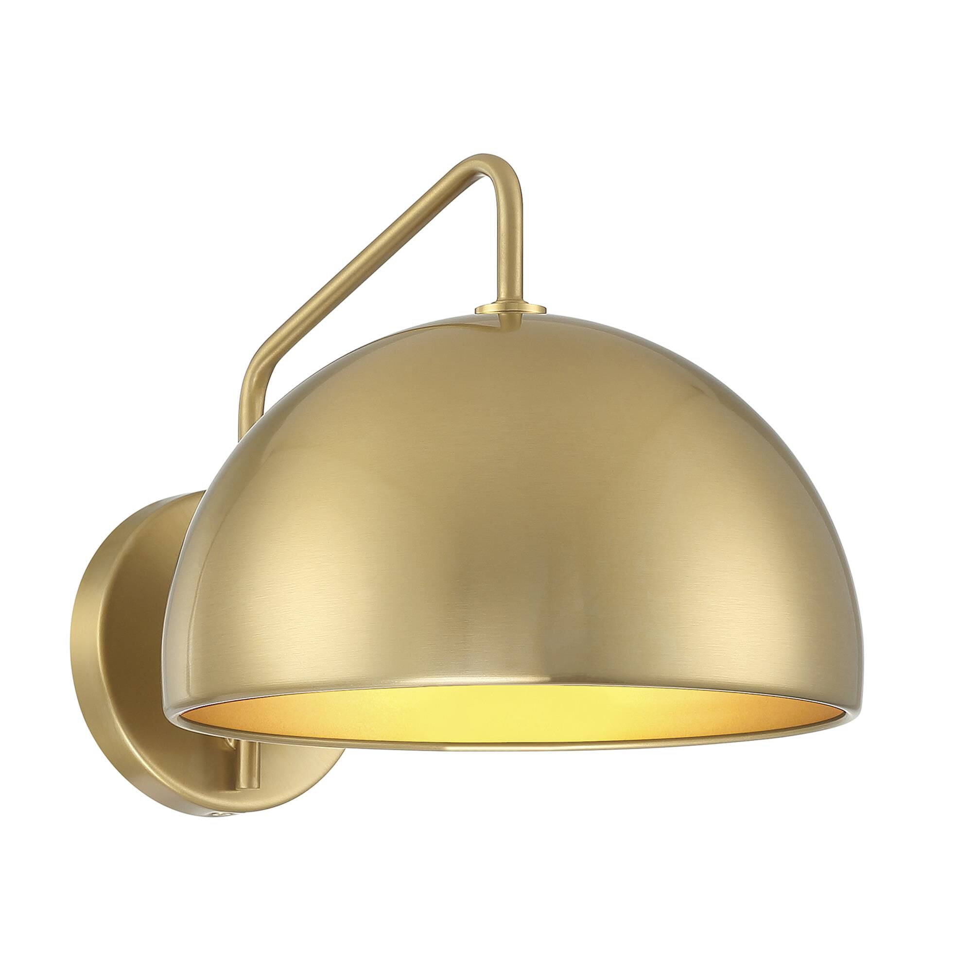 Shown in Natural Brass finish and Metal shade