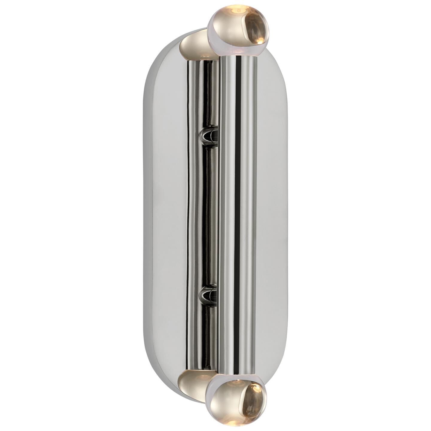 Shown in Polished Nickel finish and Clear glass