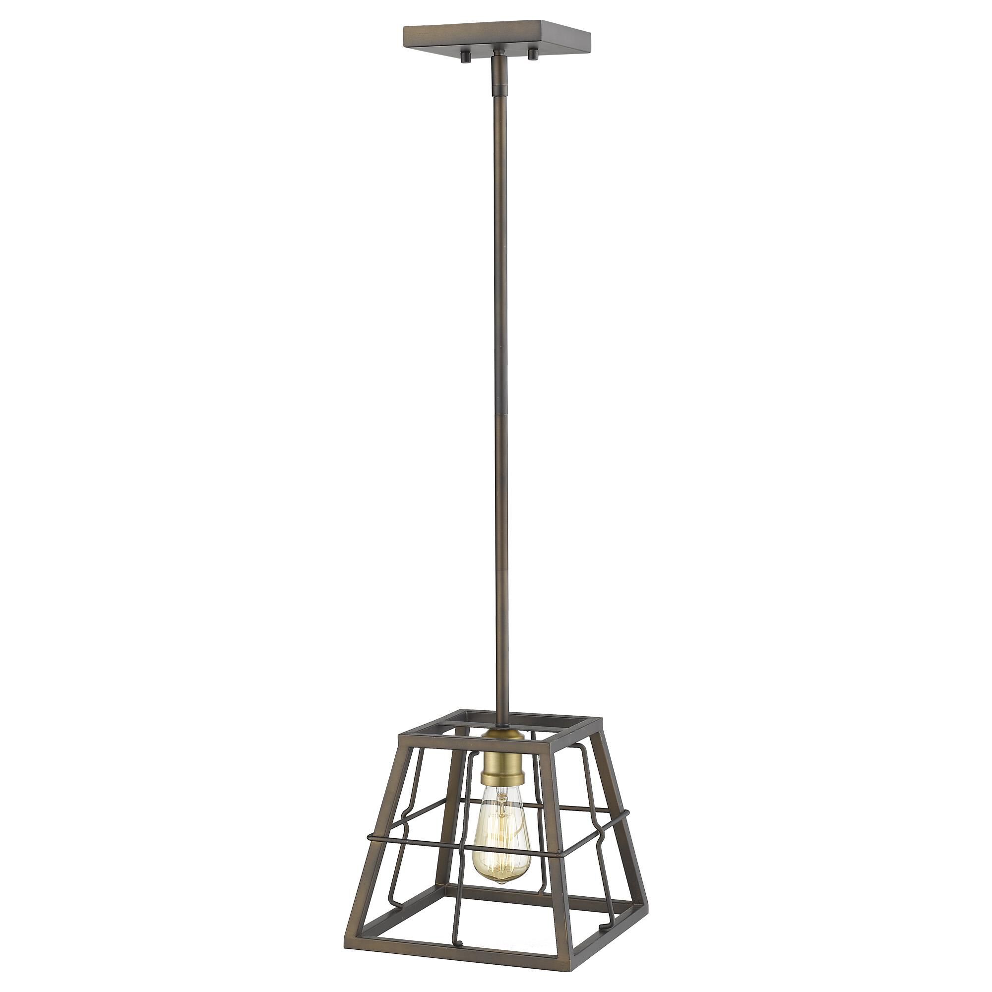 Shown in Oil-Rubbed Bronze finish and -- glass and -- shade