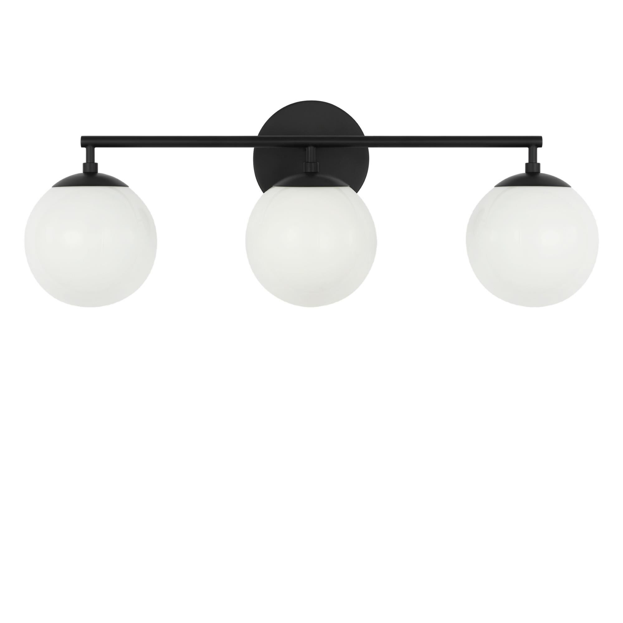 Shown in Midnight Black finish and Clear White glass