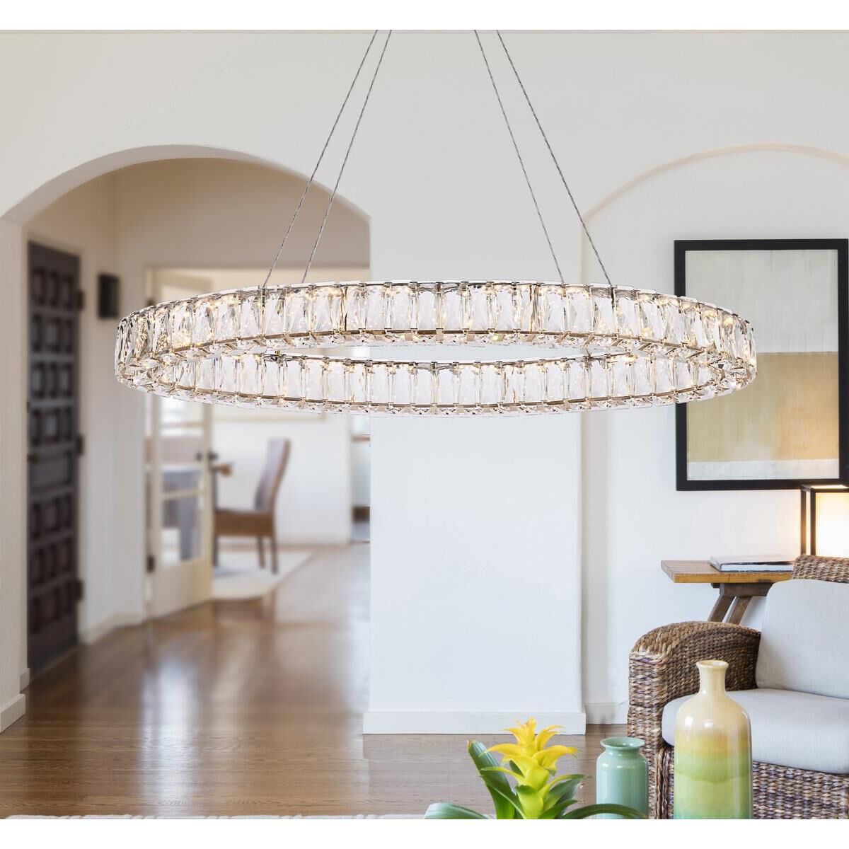 Monroe Linear Suspension Light by Elegant Lighting