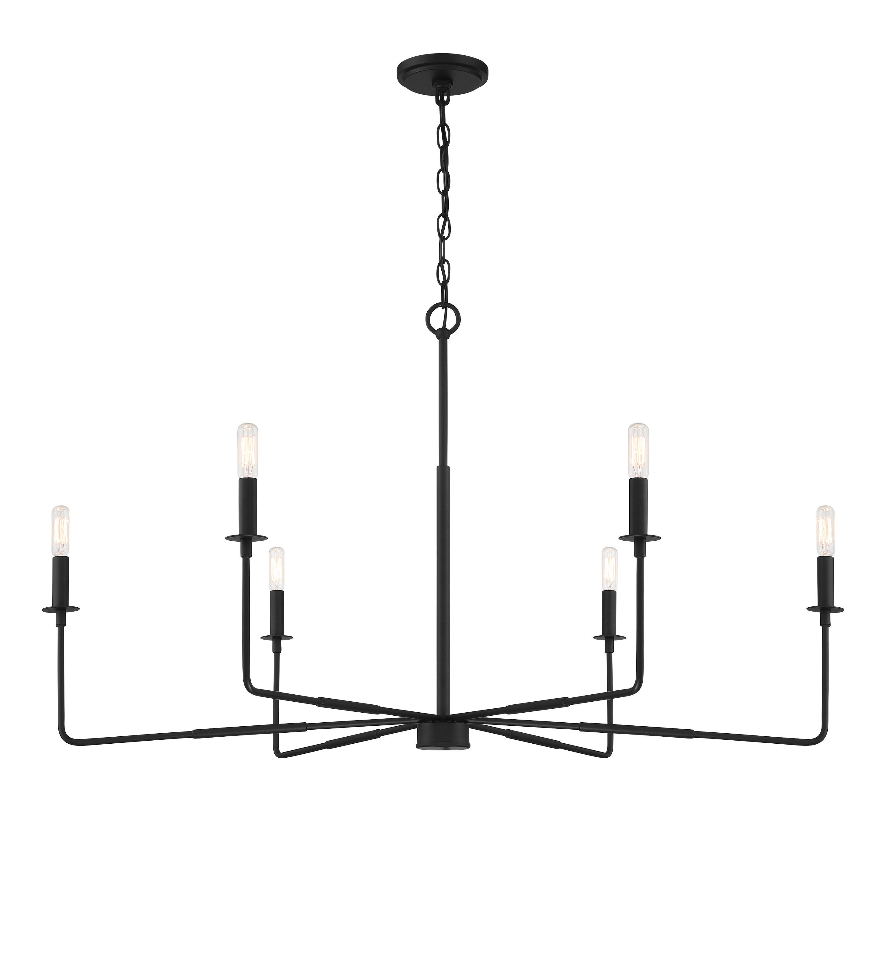 Salerno 42 Inch 6 Light Chandelier by Savoy House