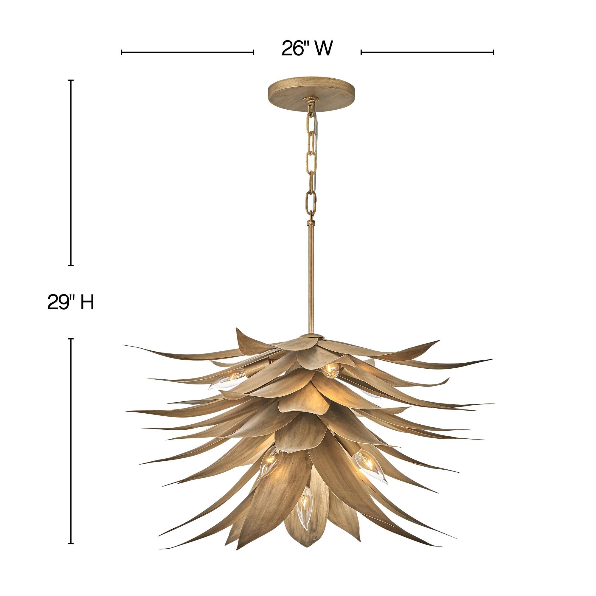 Agave 26 Inch 7 Light Chandelier by Fredrick Ramond
