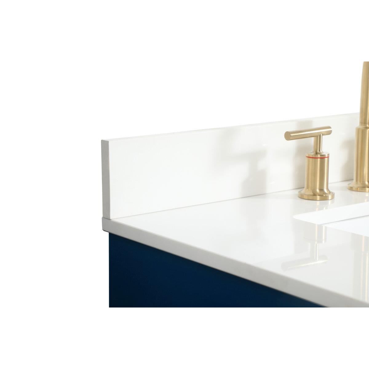 Shown in Blue finish and With Backsplash accent