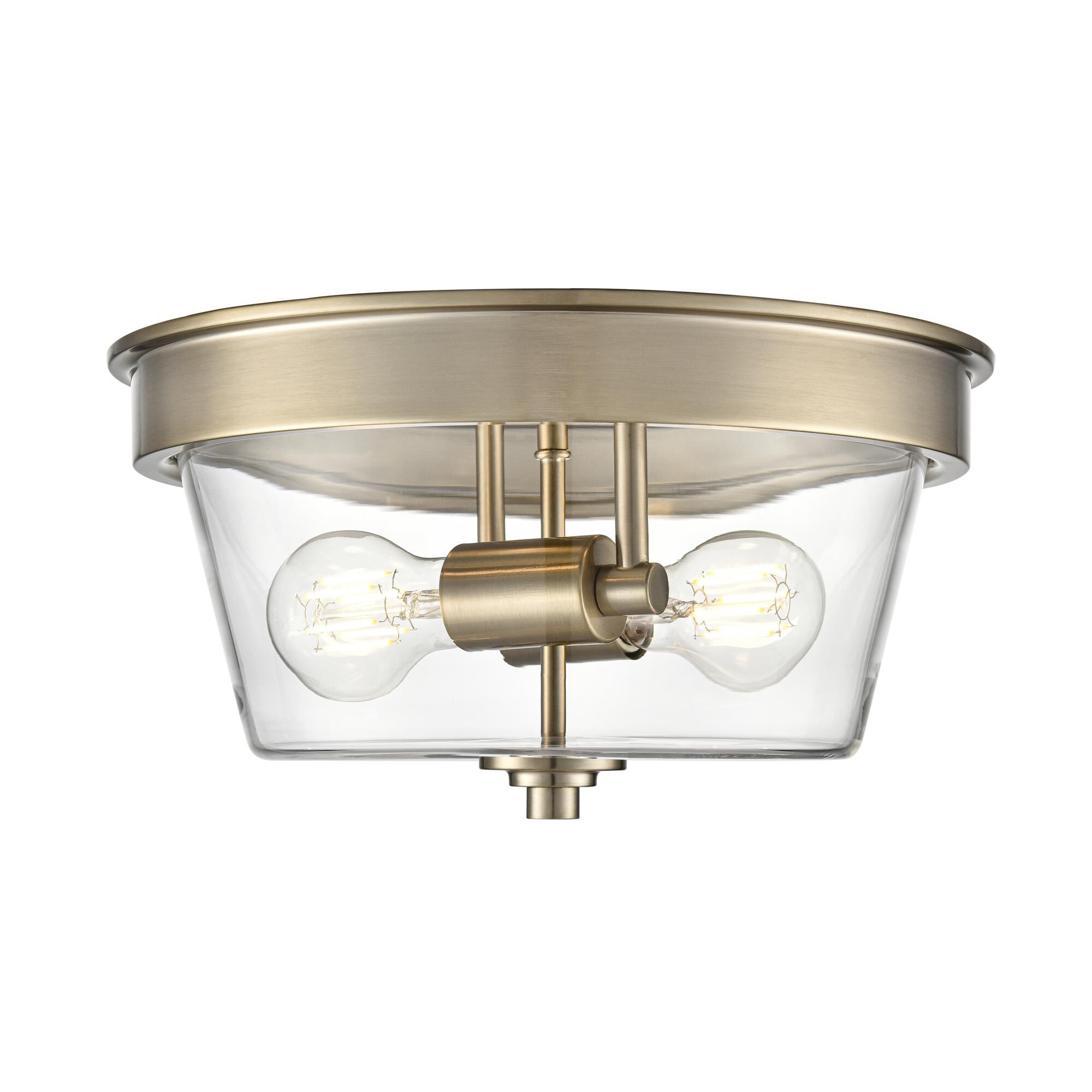 Shown in Modern Gold finish and Clear glass