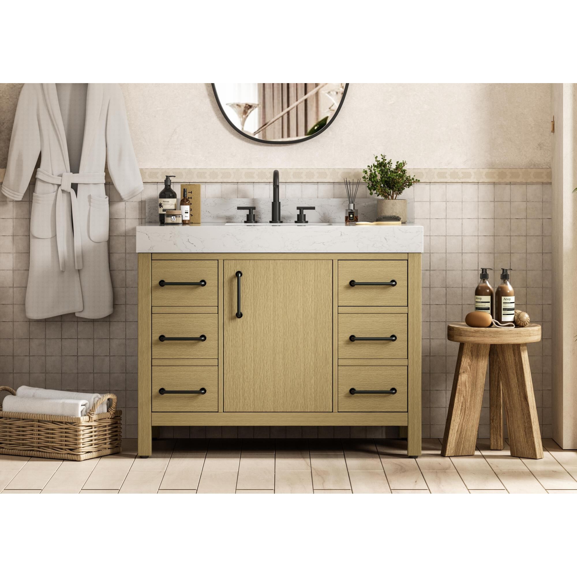 Nathan 42 Inch Bath Vanity by Elegant Dcor