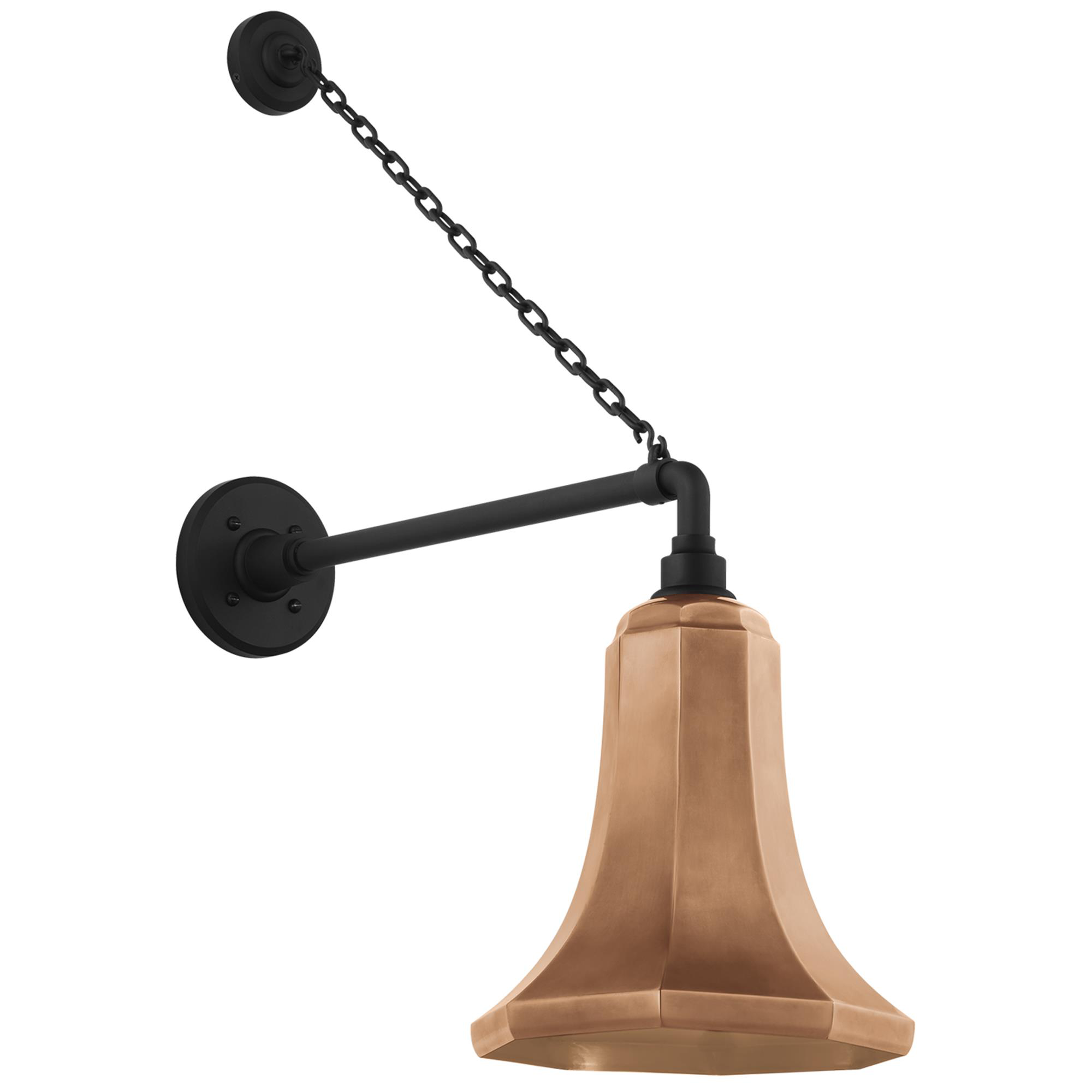 Shown in Matte Black finish and Copper shade