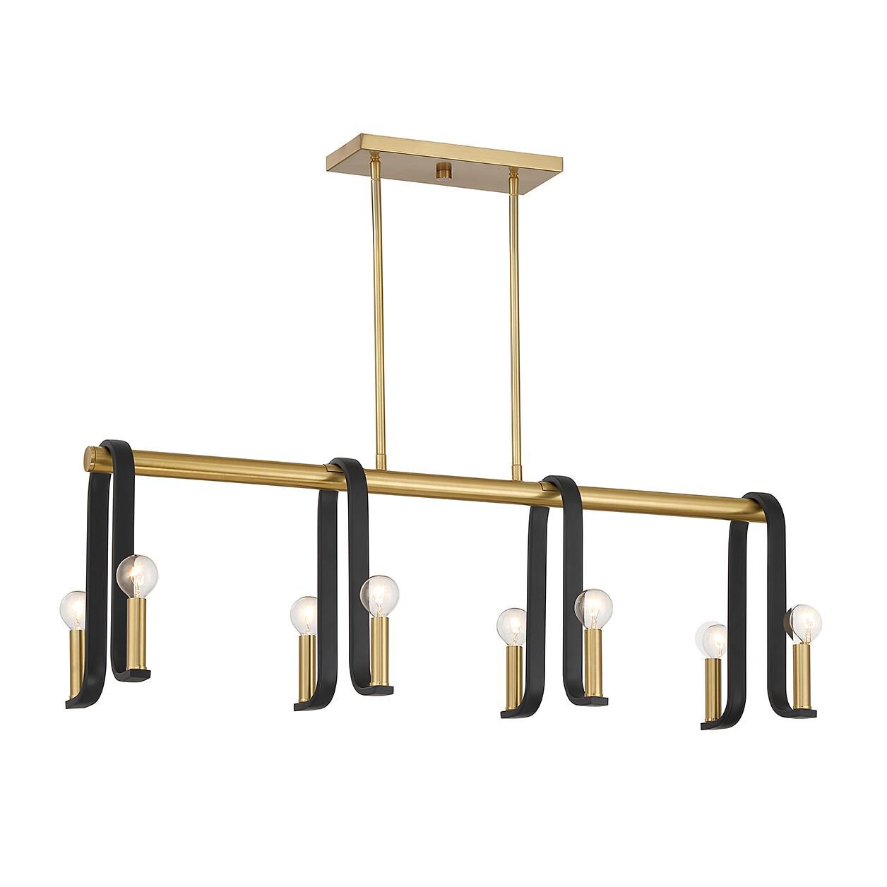 Shown in Matte Black With Warm Brass finish