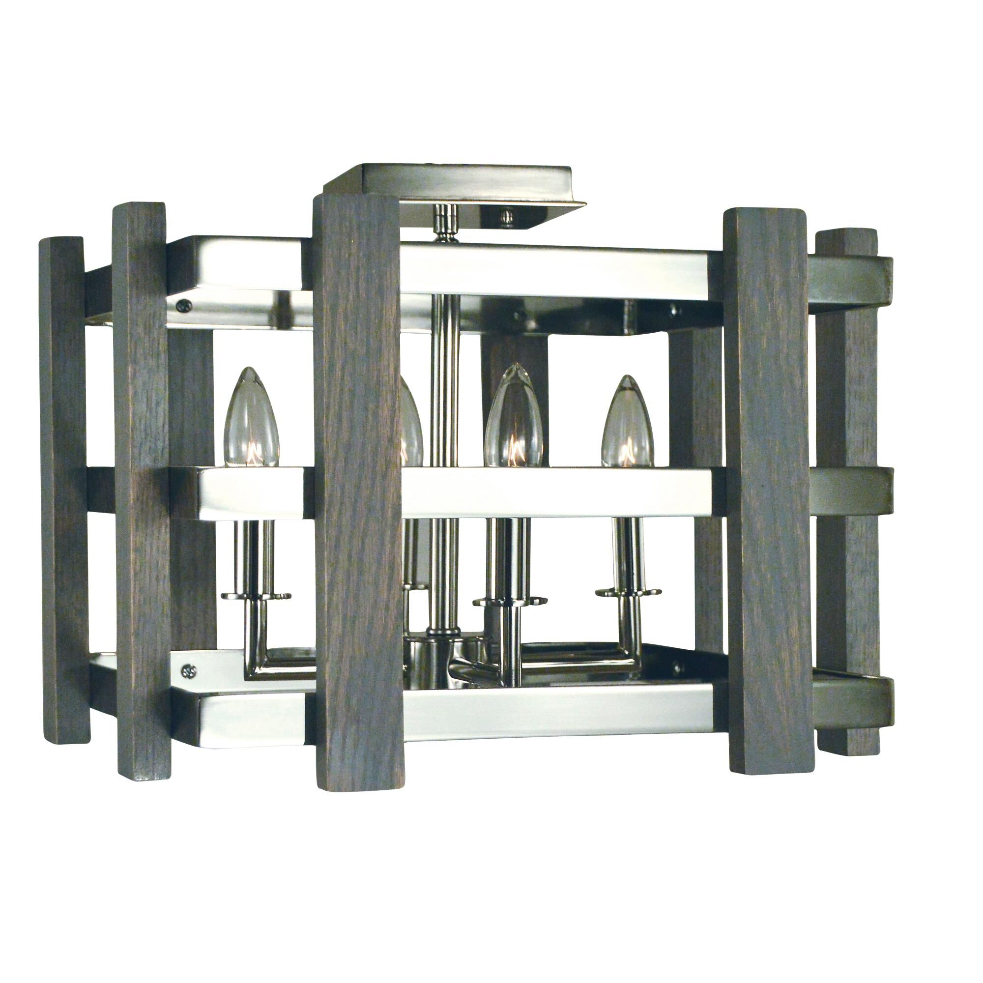 Arcadia 14 Inch 4 Light Semi Flush Mount by Framburg