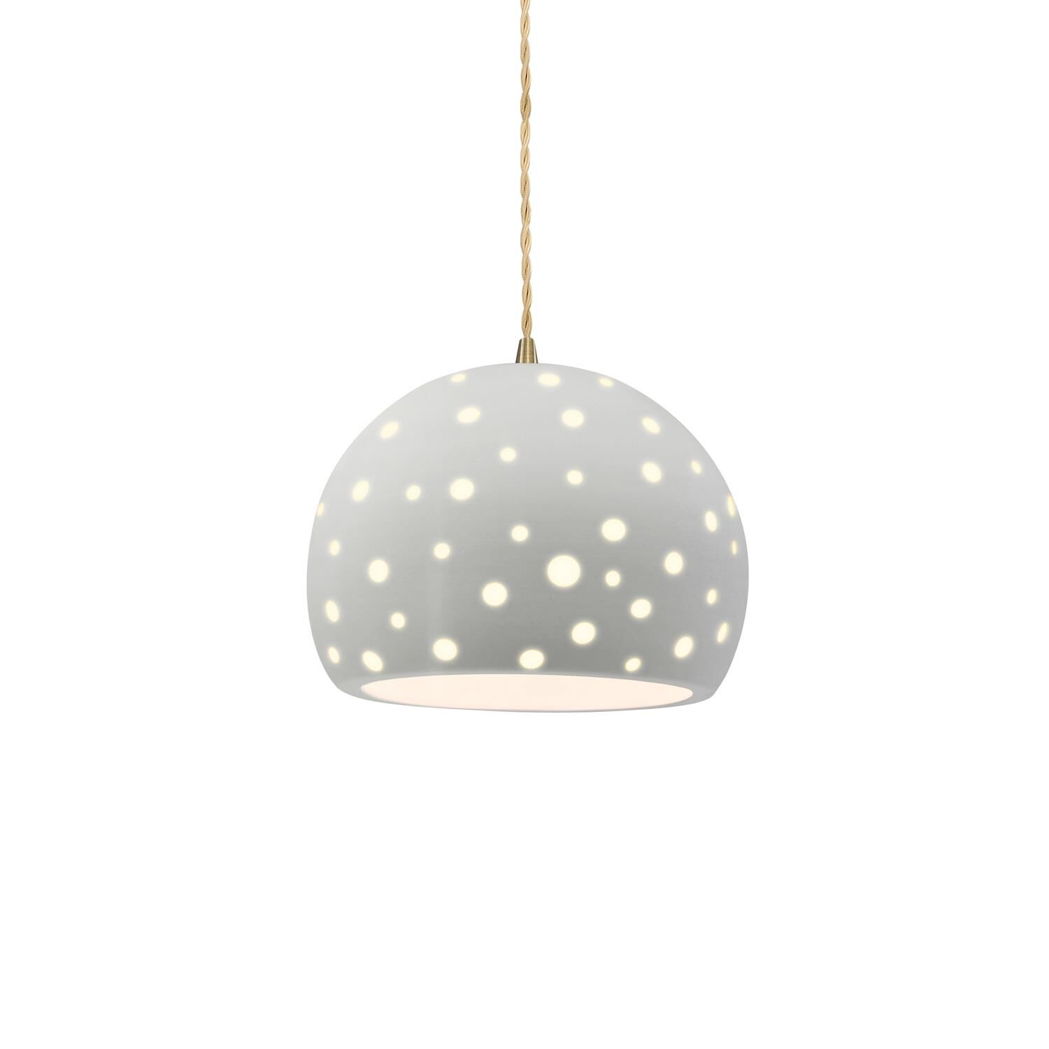 Perforated Globe 7 Inch Mini Pendant by Justice Design Group