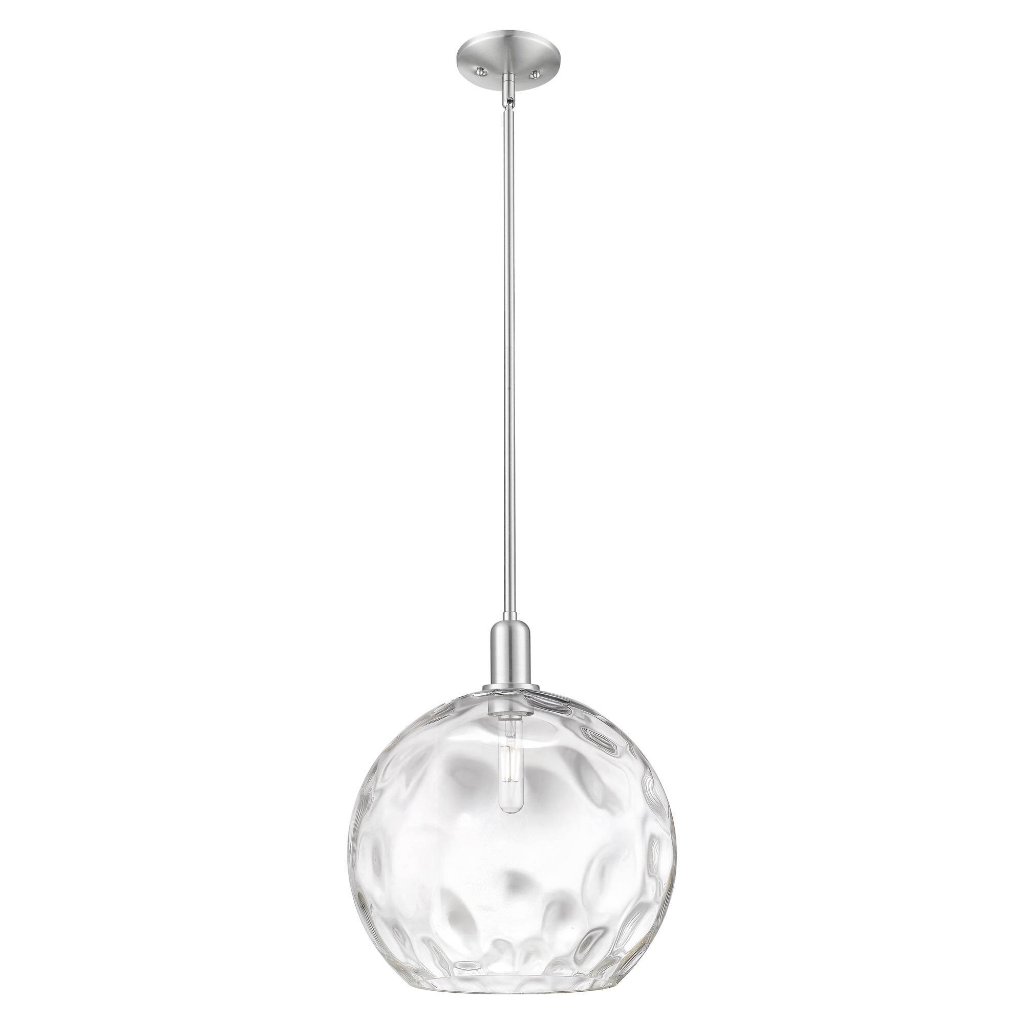 Shown in Brushed Satin Nickel finish and Clear Water glass