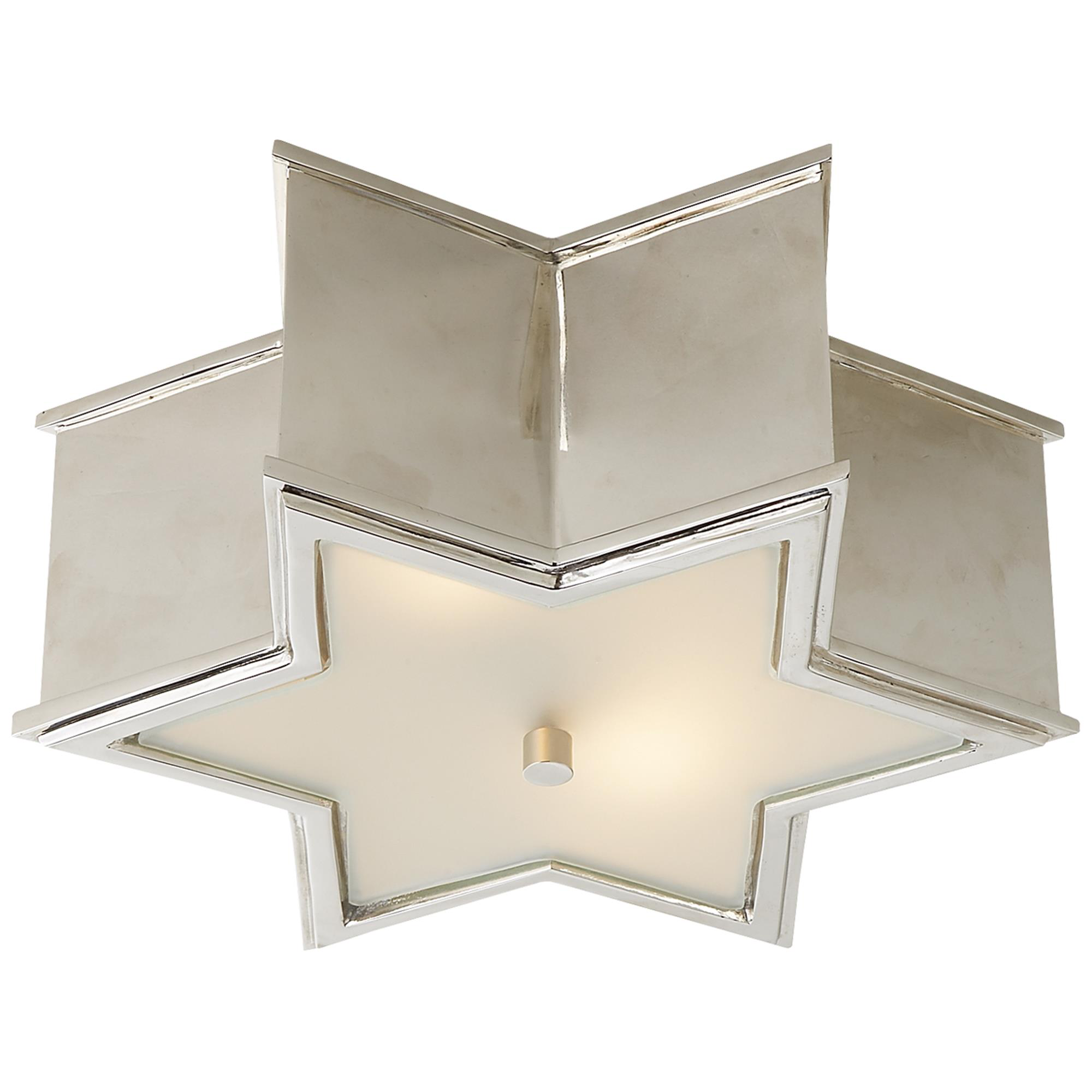 Shown in Polished Nickel finish and Frosted glass