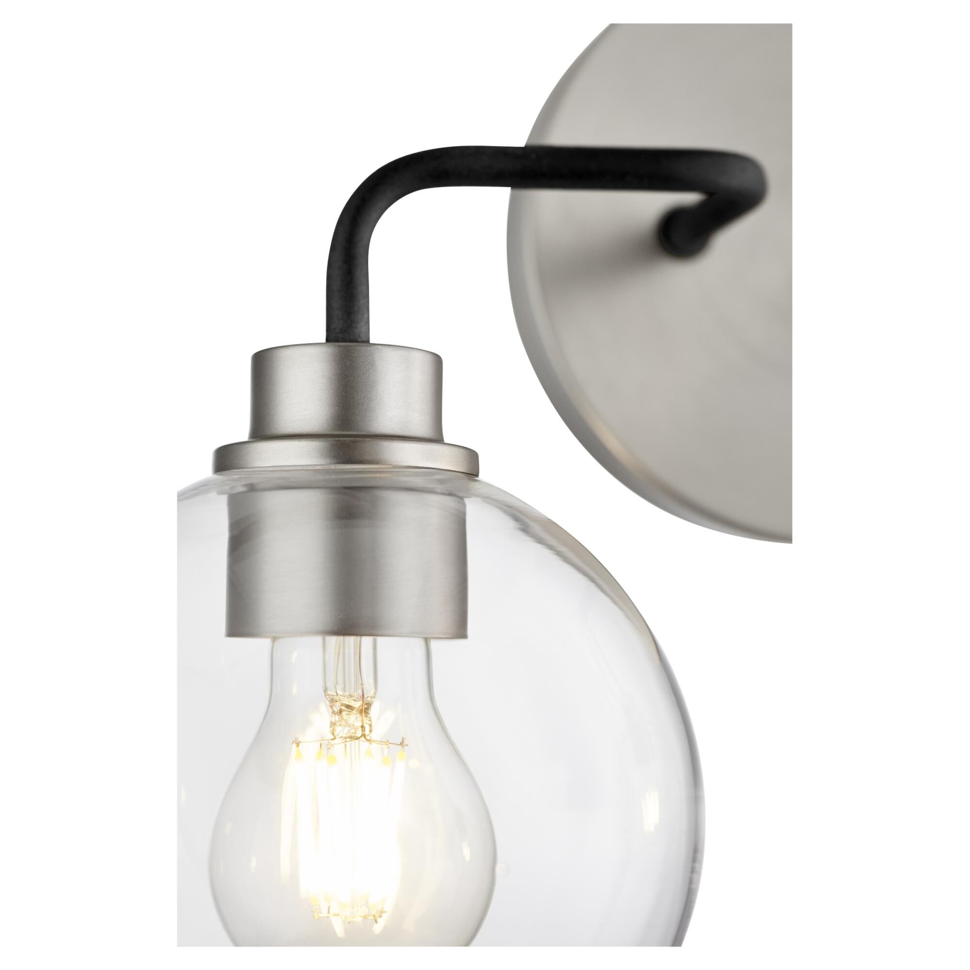 Shown in Textured Black with Satin Nickel finish