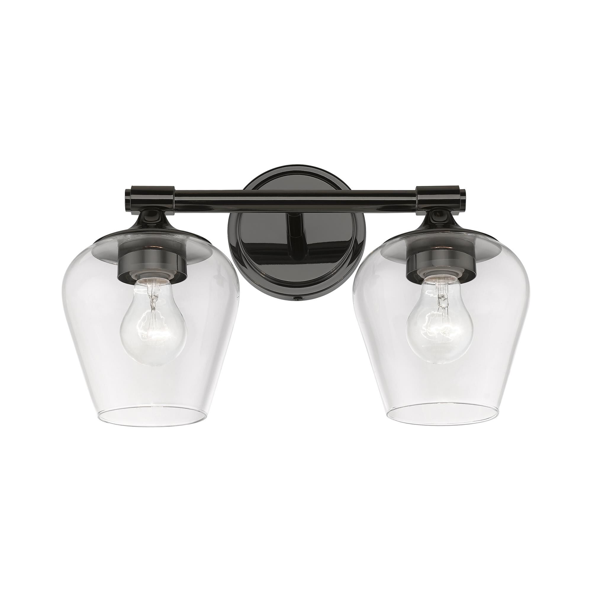 Shown in Black Chrome finish and Clear glass