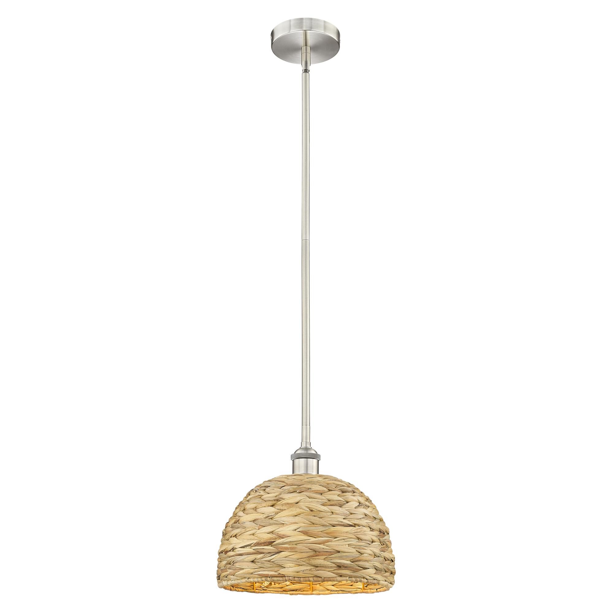 Bruno Marashlian Woven Rattan Mini Pendant by Innovations Lighting