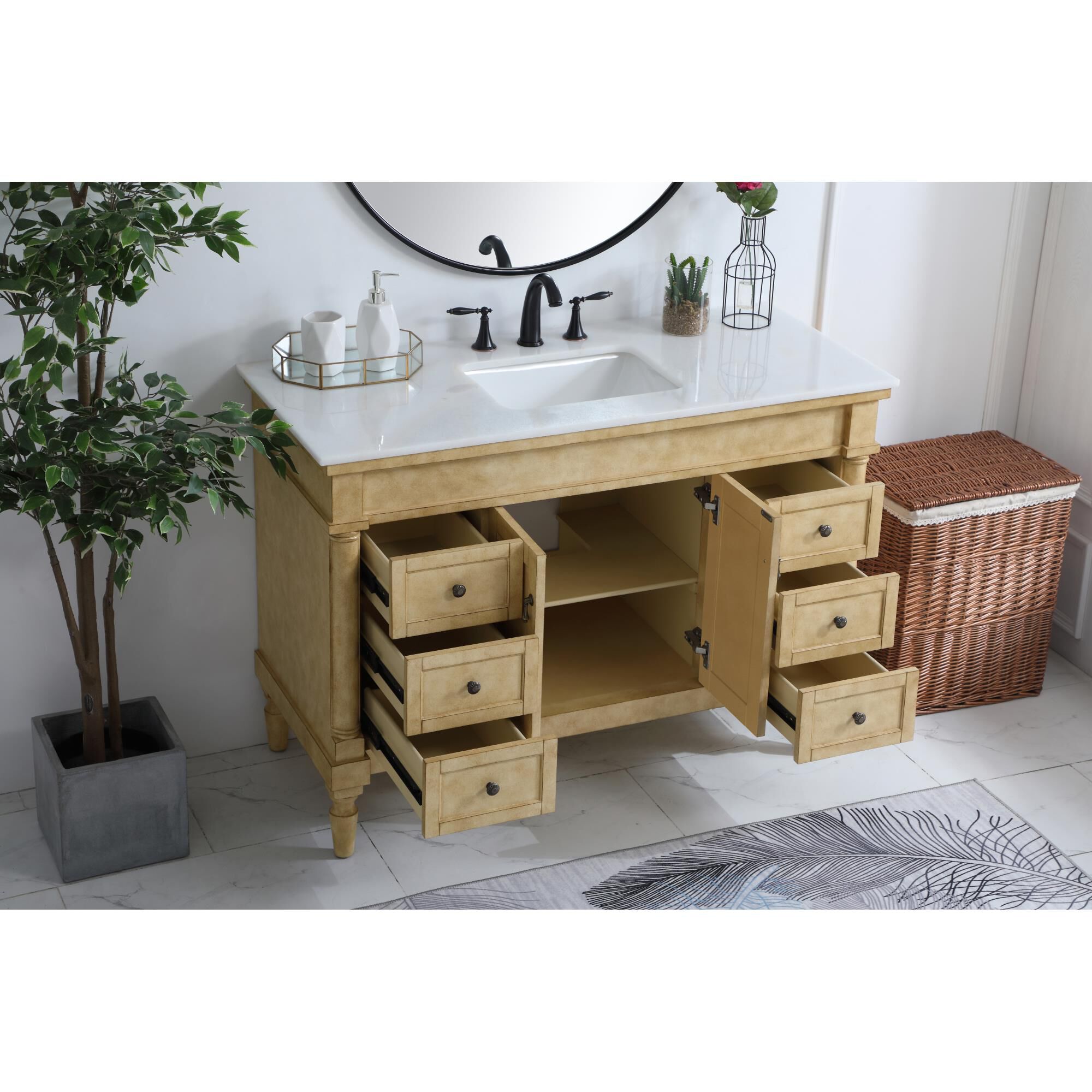 Shown in Antique Beige finish