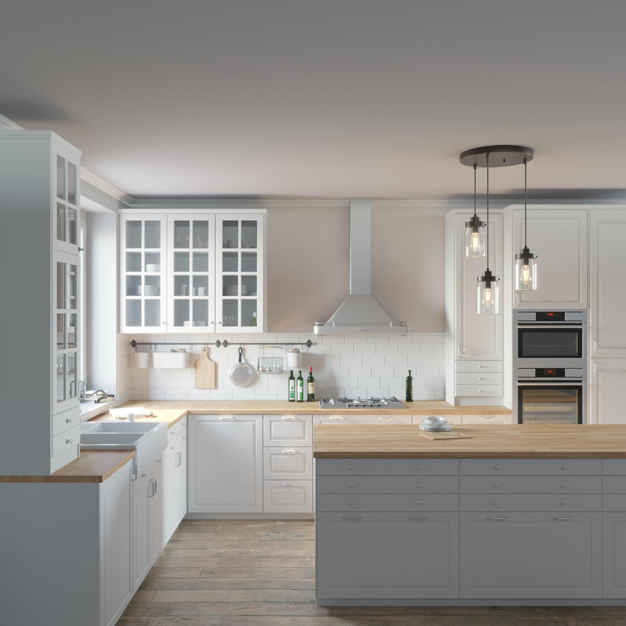 Devon Park 14 Inch 3 Light Multi Light Pendant by Hunter Fan