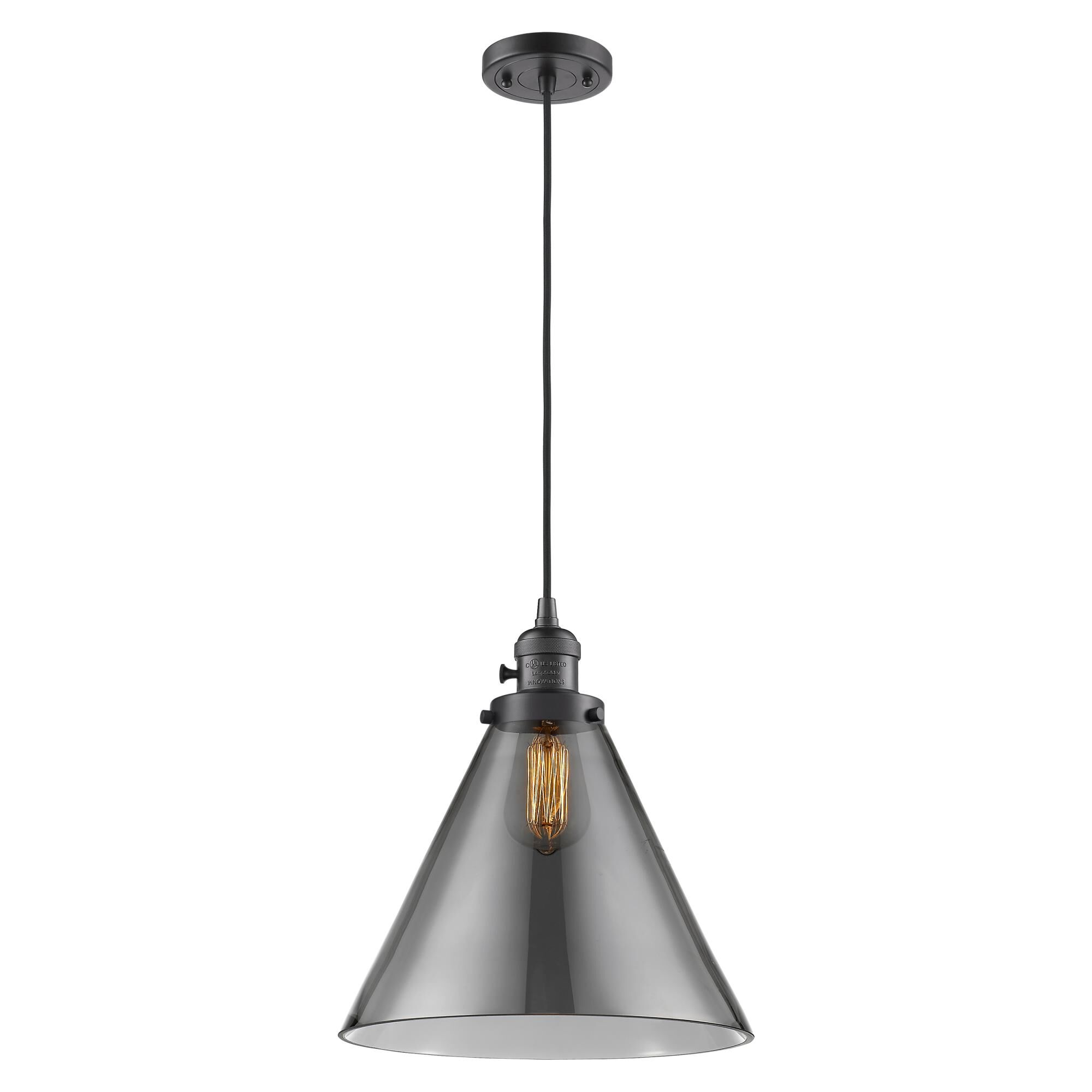 Shown in Oil Rubbed Bronze finish and Plated Smoke glass