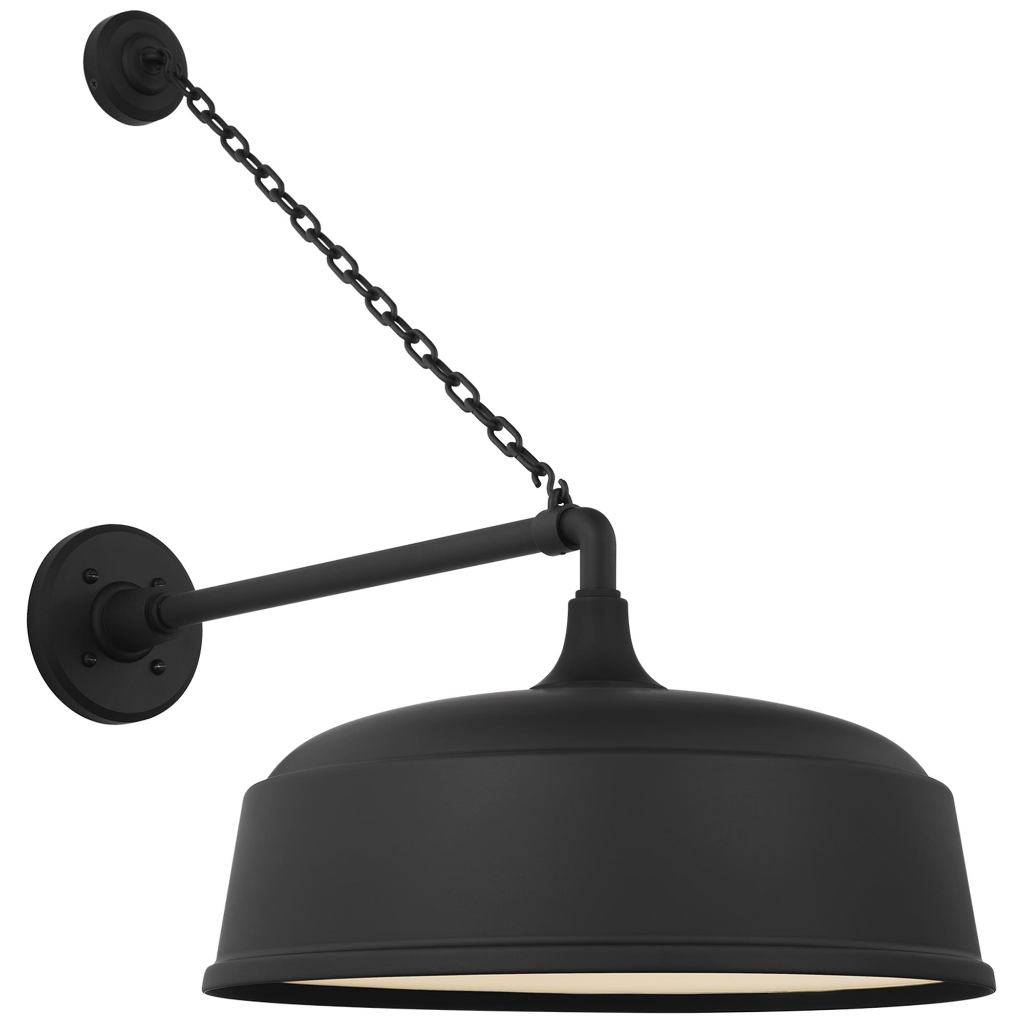 Shown in Matte Black finish and Black shade