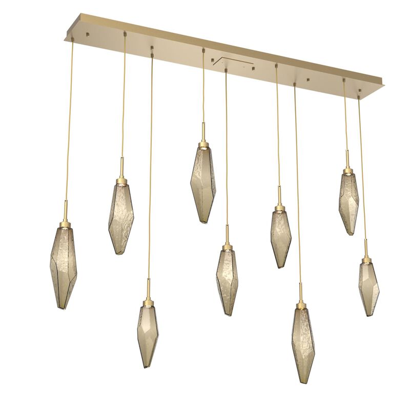 Rock Crystal Linear Suspension Light by Hammerton Studio