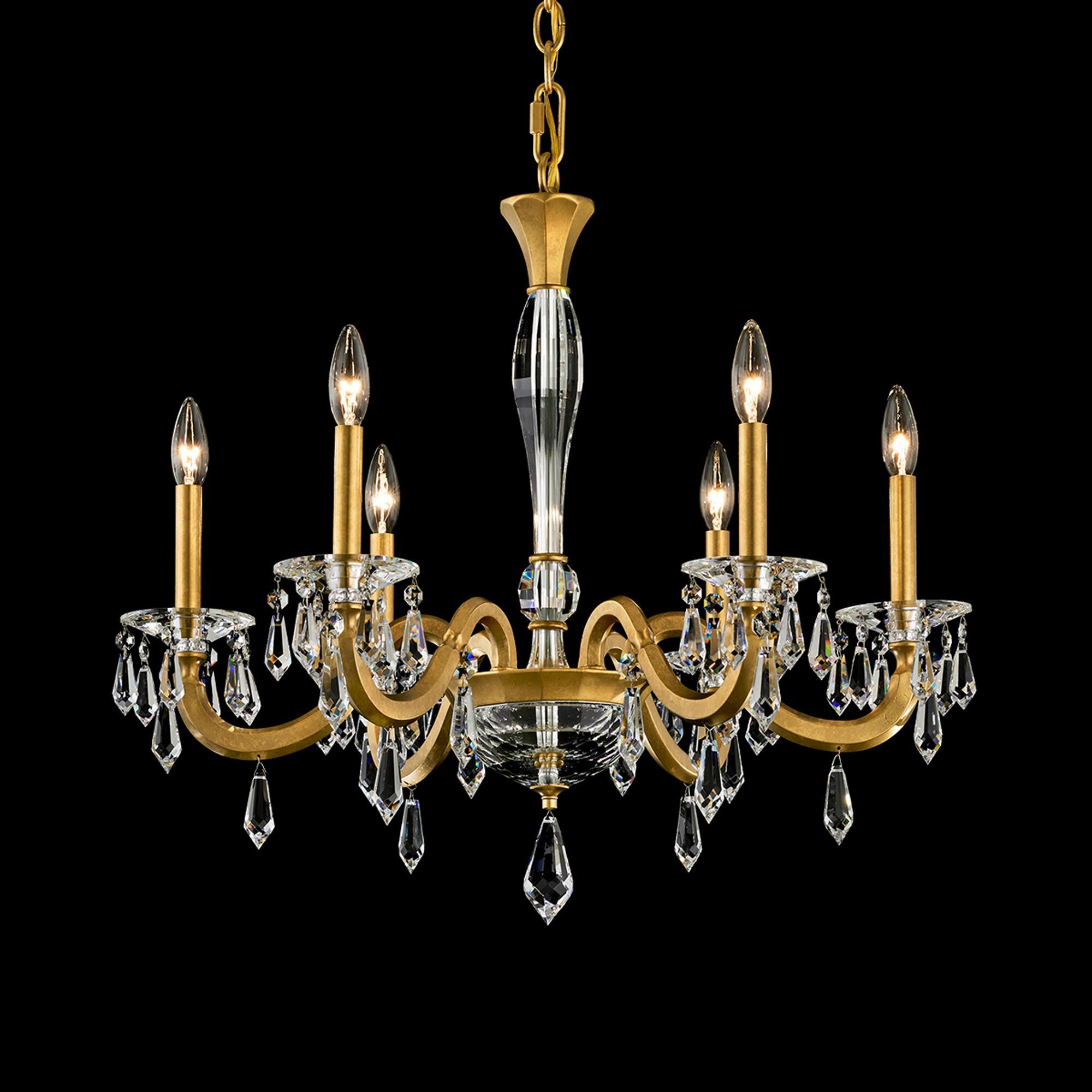 Napoli 28 Inch 6 Light Chandelier by Schonbek