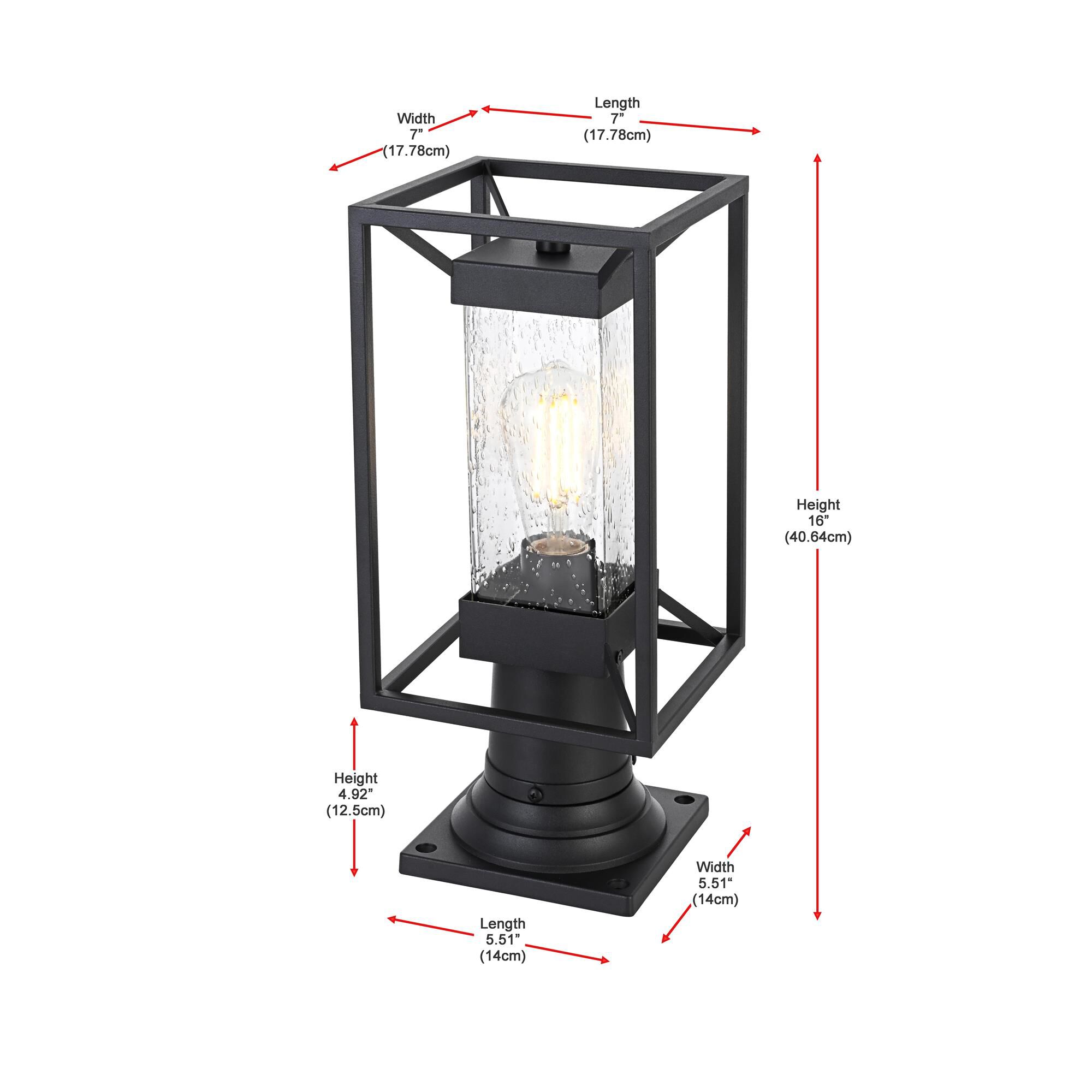 Willington 16 Inch Outdoor Post Lamp by Elegant Lighting