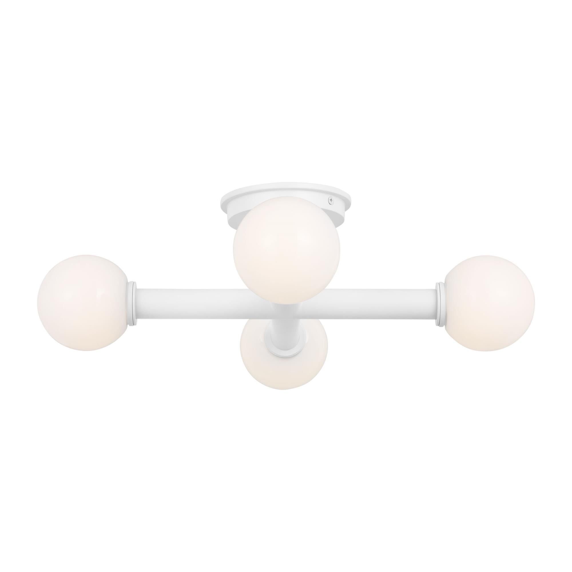 Shown in Matte White finish and Milk glass